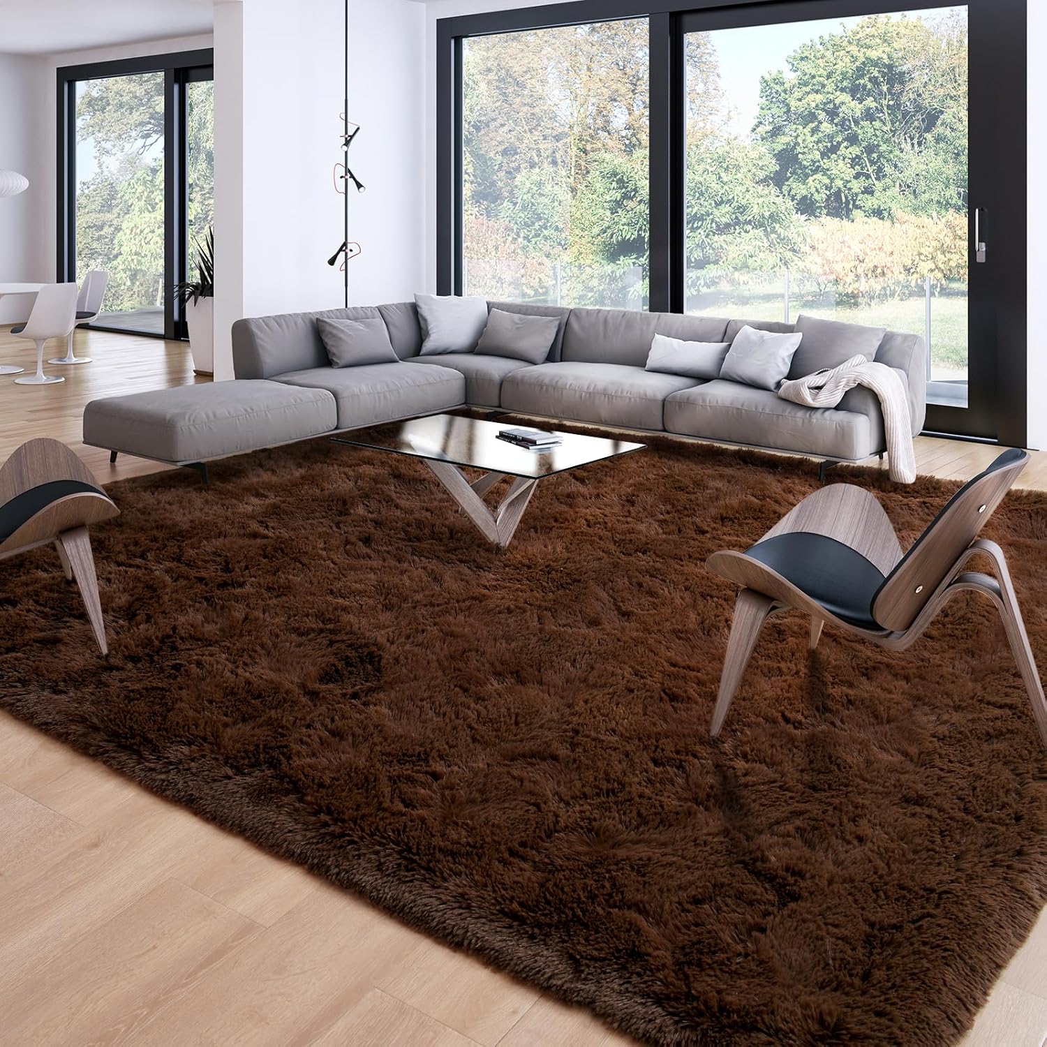 Merelax Soft Modern Indoor Large Shaggy Rug for Livingroom Bedroom Dorm Kids Roo...