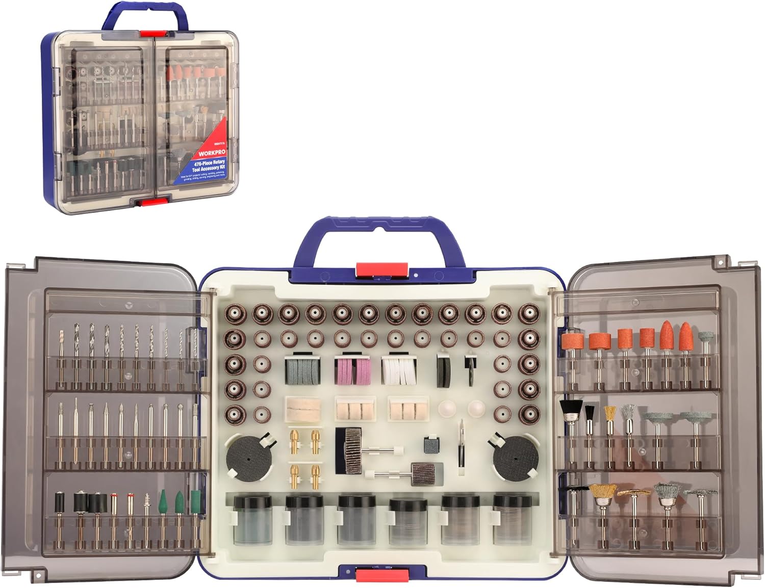WORKPRO Rotary Tool Accessories Kit, 476pcs Access...