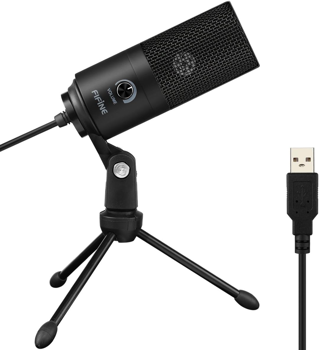 FIFINE USB Microphone, Metal Condenser Recording Microphone for Laptop MAC or Wi...