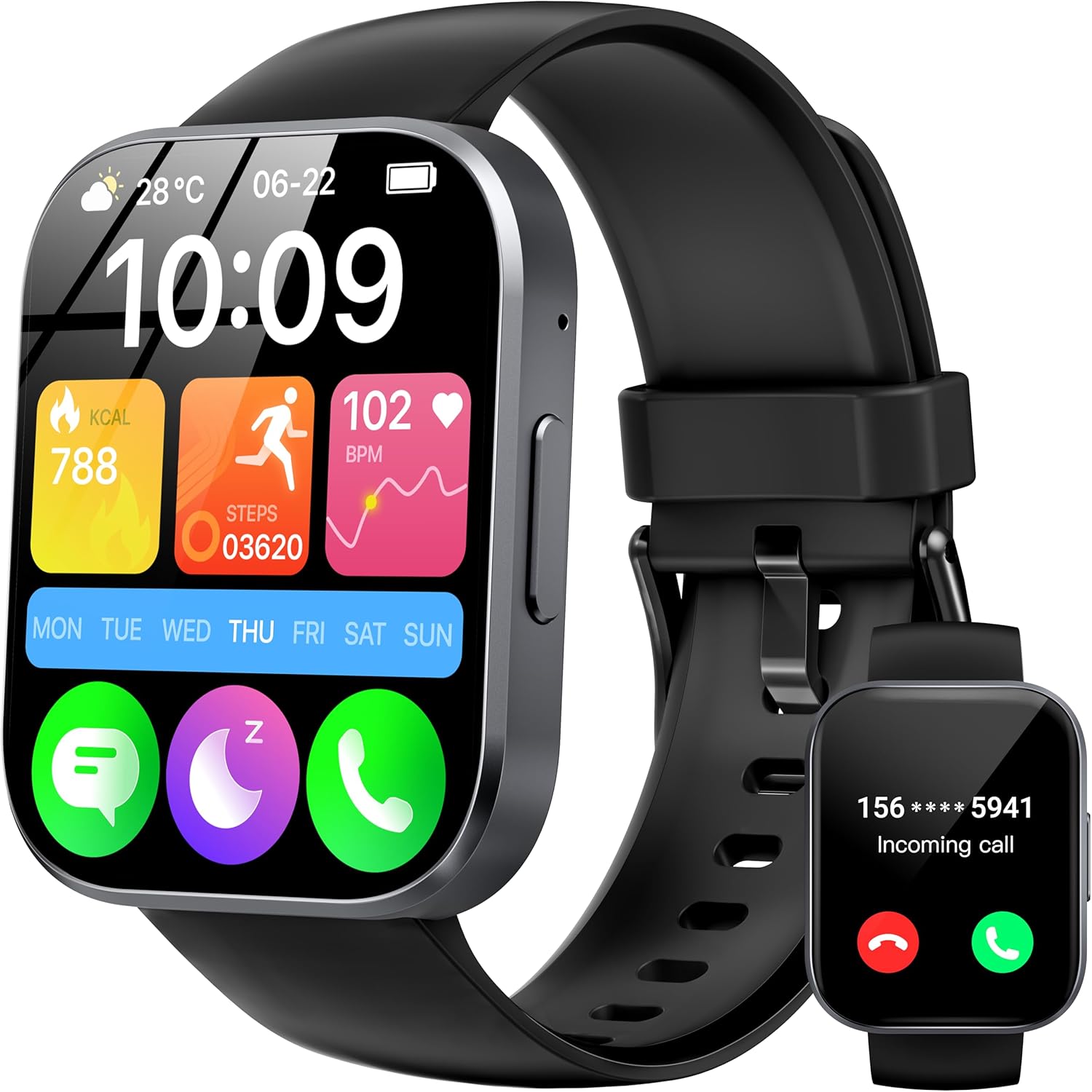 OUKITEL Smart Watch for Men Women, 1.91" HD SmartWatch with Answer/Make Calls, 1...