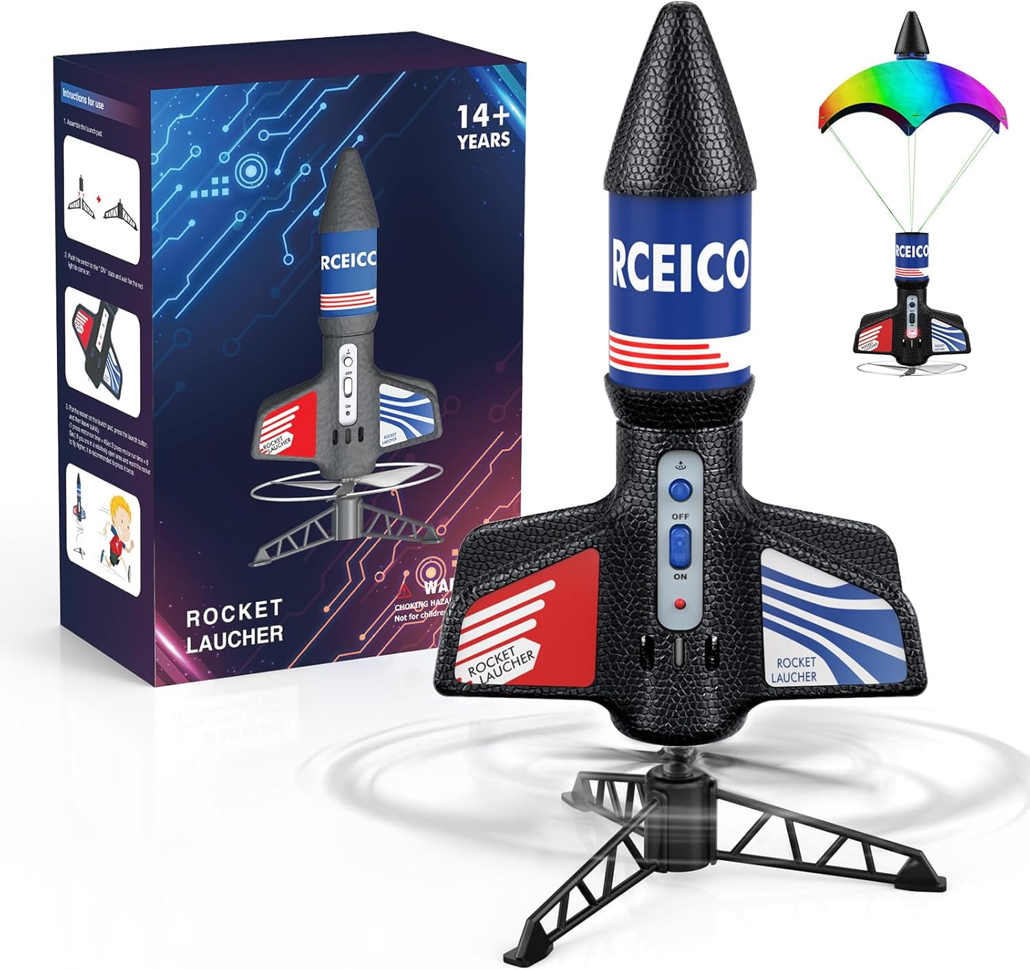 Rocket Launcher, 200 Feet of Flight Altitude, Model Rocket Kits with Launch Set,...