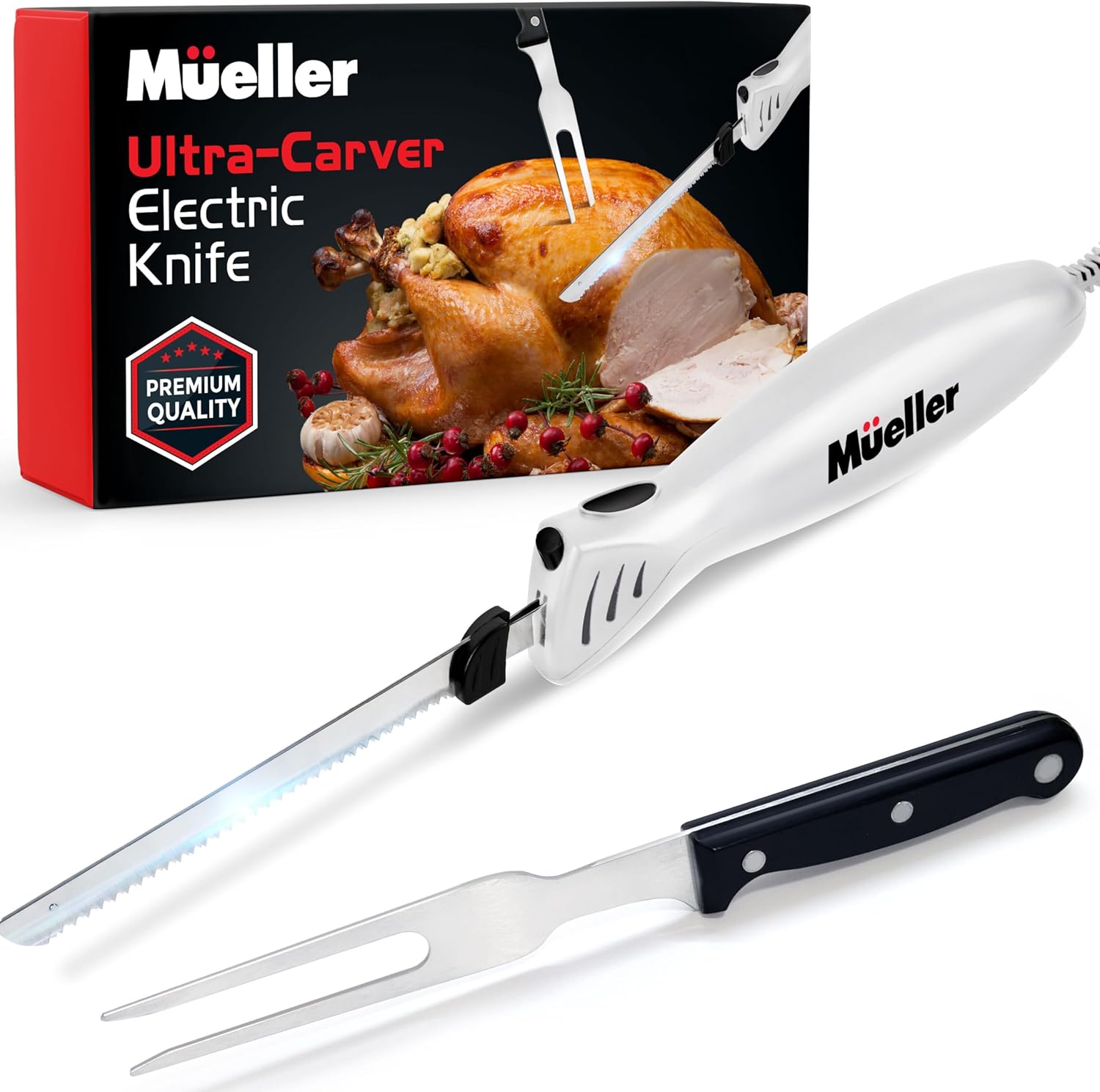 Mueller Ultra-Carver Electric Knife for Carving Meats, Poultry, Bread, Crafting...