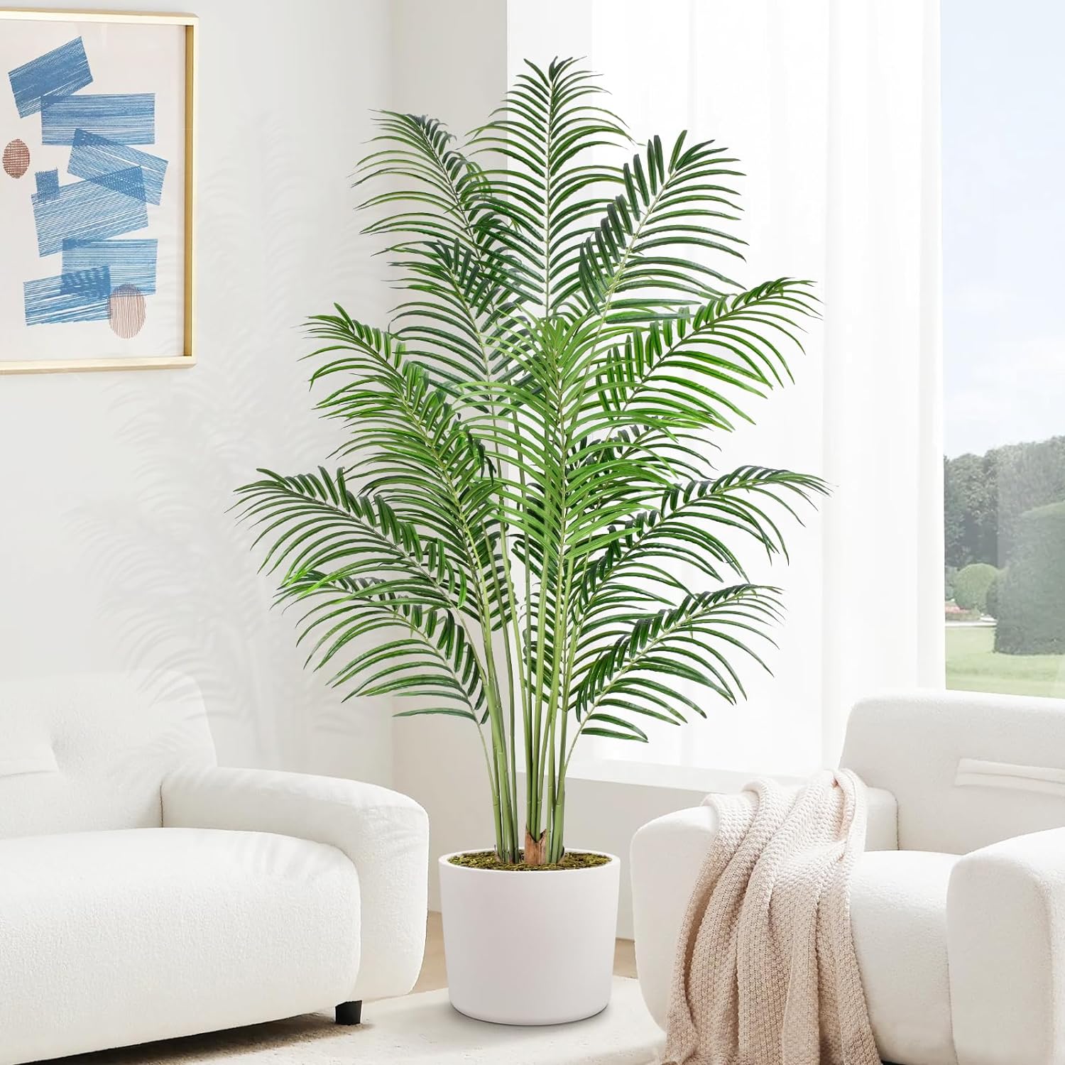 Keeplush 180cm Artificial Palm Tree Indoor Plant Tall Fake Tropical Paradise Pal...