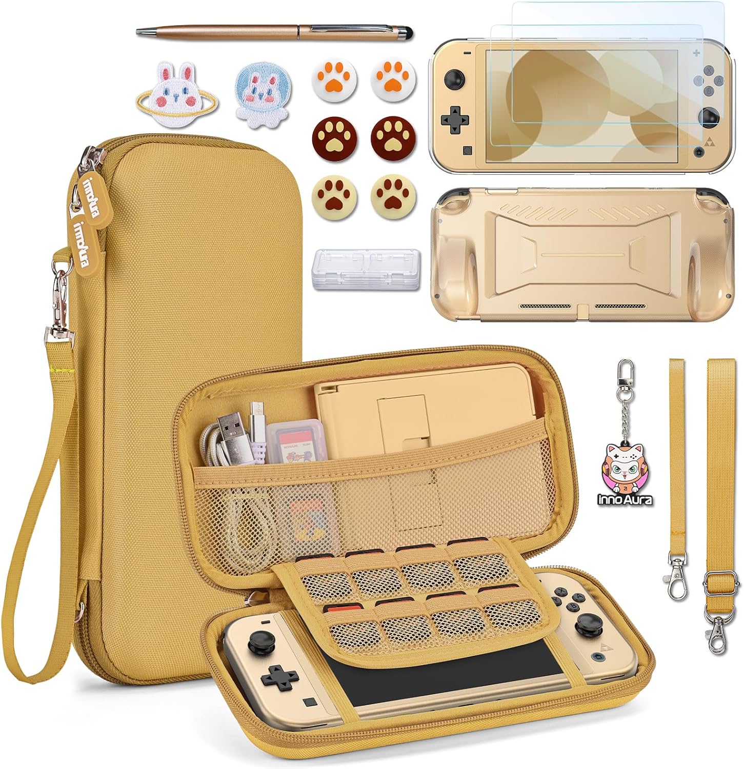 innoAura Switch Lite Case 18 in 1 Switch Lite Accessories Bundle with Switch Lit...