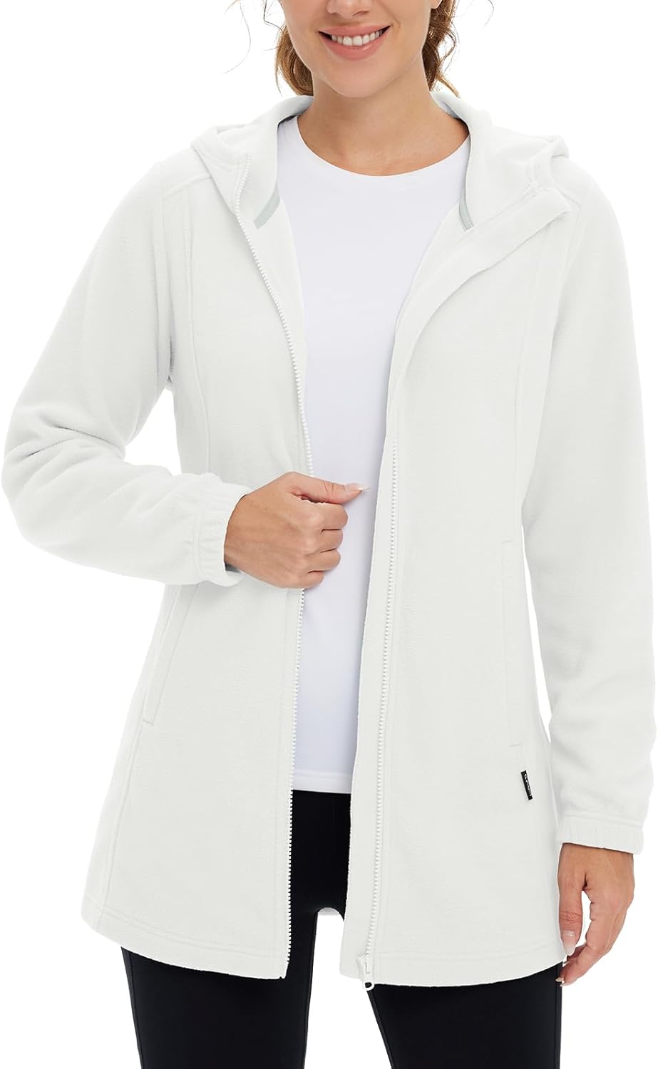 BALEAF Women's Long Fleece Jacket Full Zip Polar Fleece Hoodie Soft Lightweight...