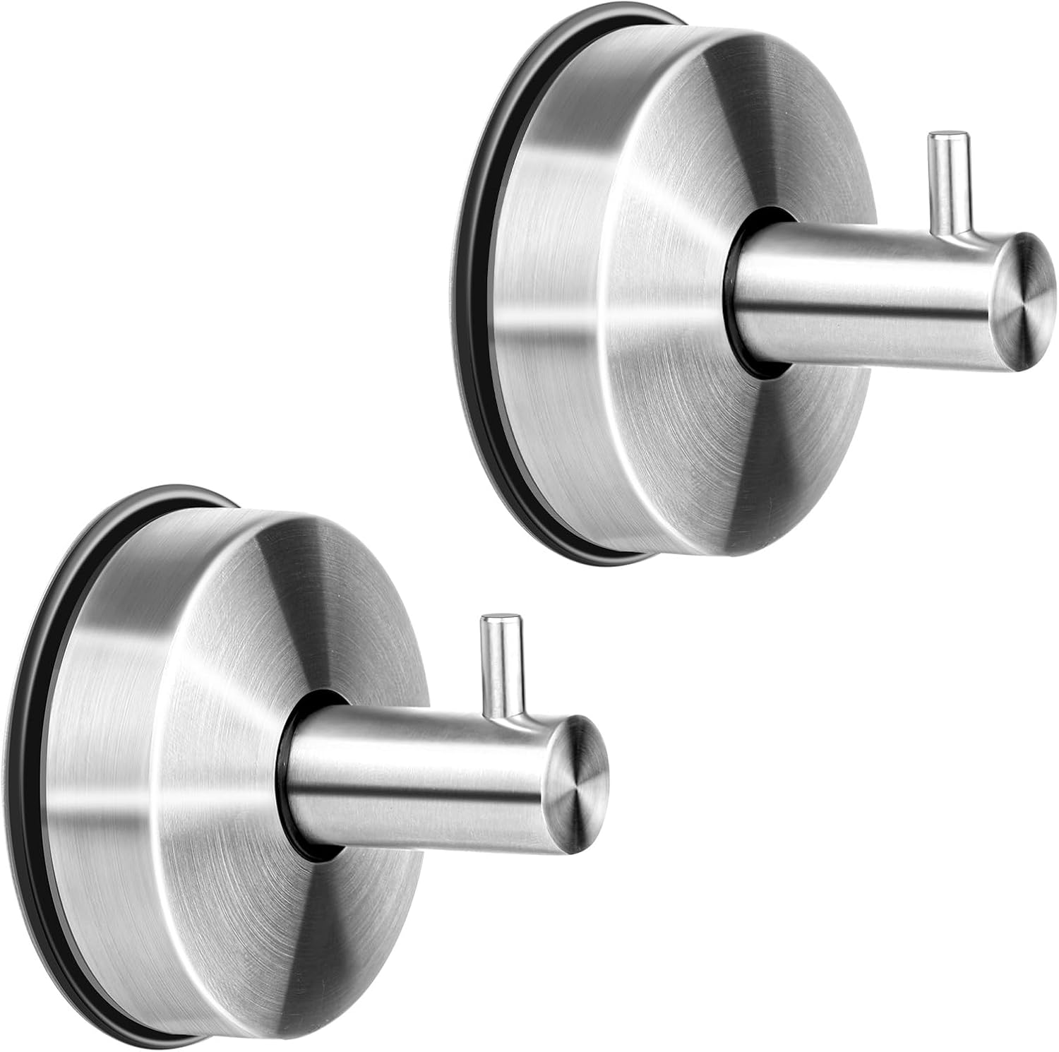2 Pcs Suction Hooks, Vacuum Suction Cup Hooks Removable and Reusable Shower Hook...