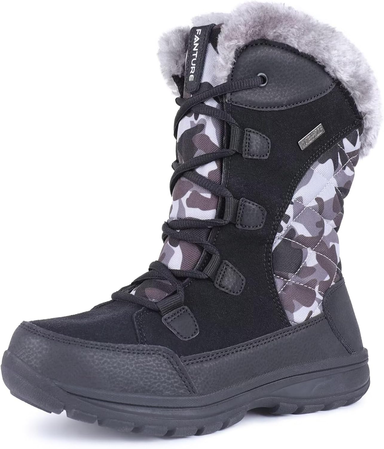 FANTURE Women's Waterproof Mid-Calf Snow Boot | Winter Thinsulate Insulation War...