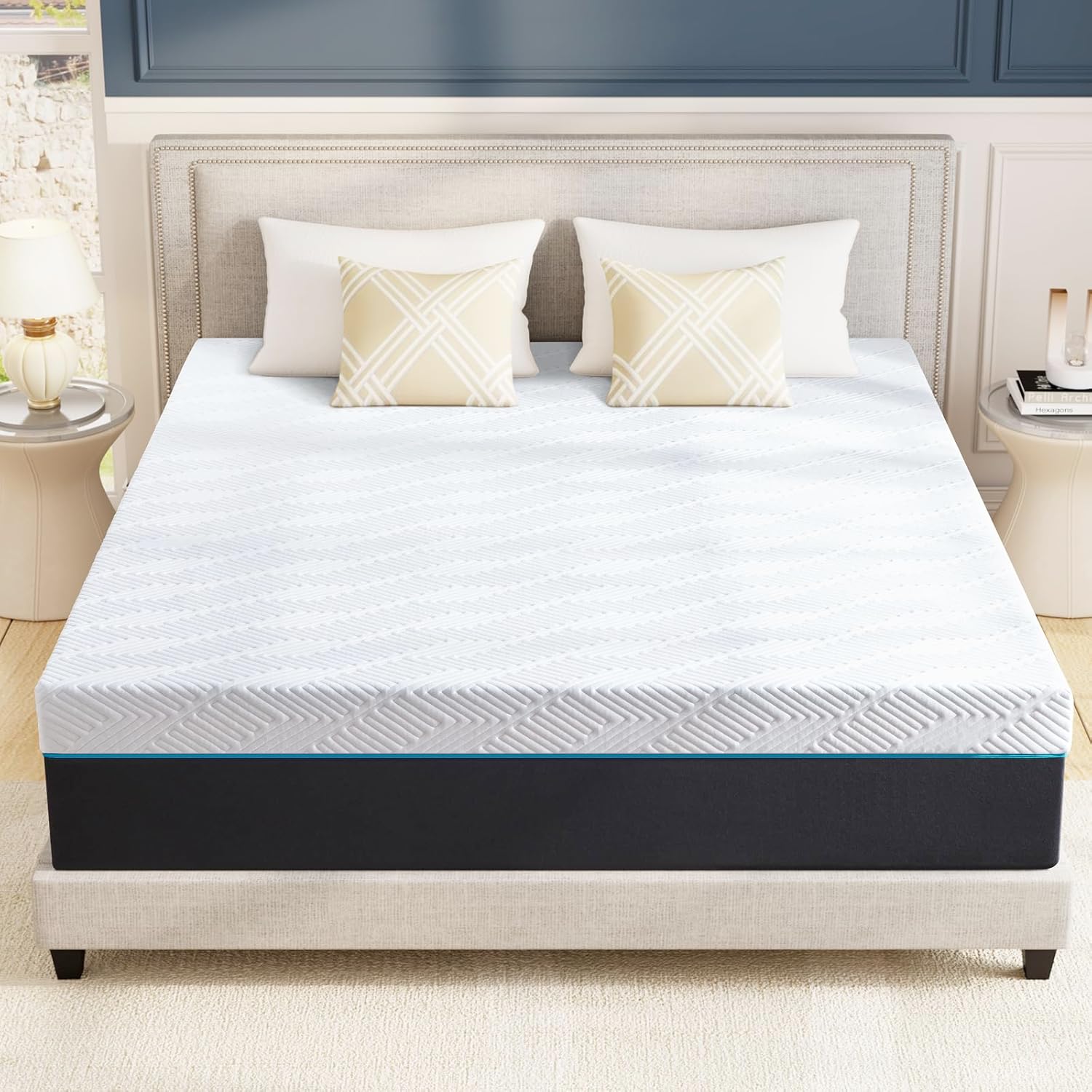 Queen Size Mattress,12-Inch Queen Foam Mattress in Box,Edges Support for Sleep S...