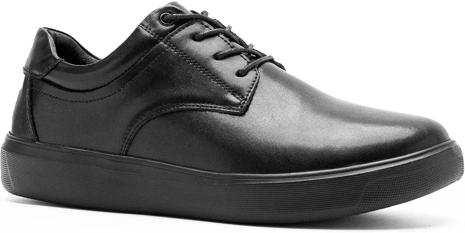 OrthoComfoot Men's Orthopedic Wide Leather Dress Walking Shoes: Comfortable Arch...