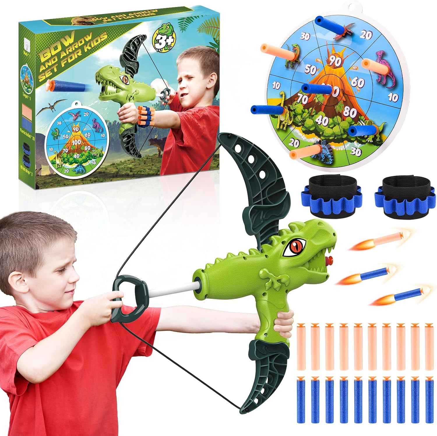 Veopoko Boys Toys Age 3 4 5 6 7 8, Dinosaur Toys for Boys Age 3-8 Bow and Arrow...