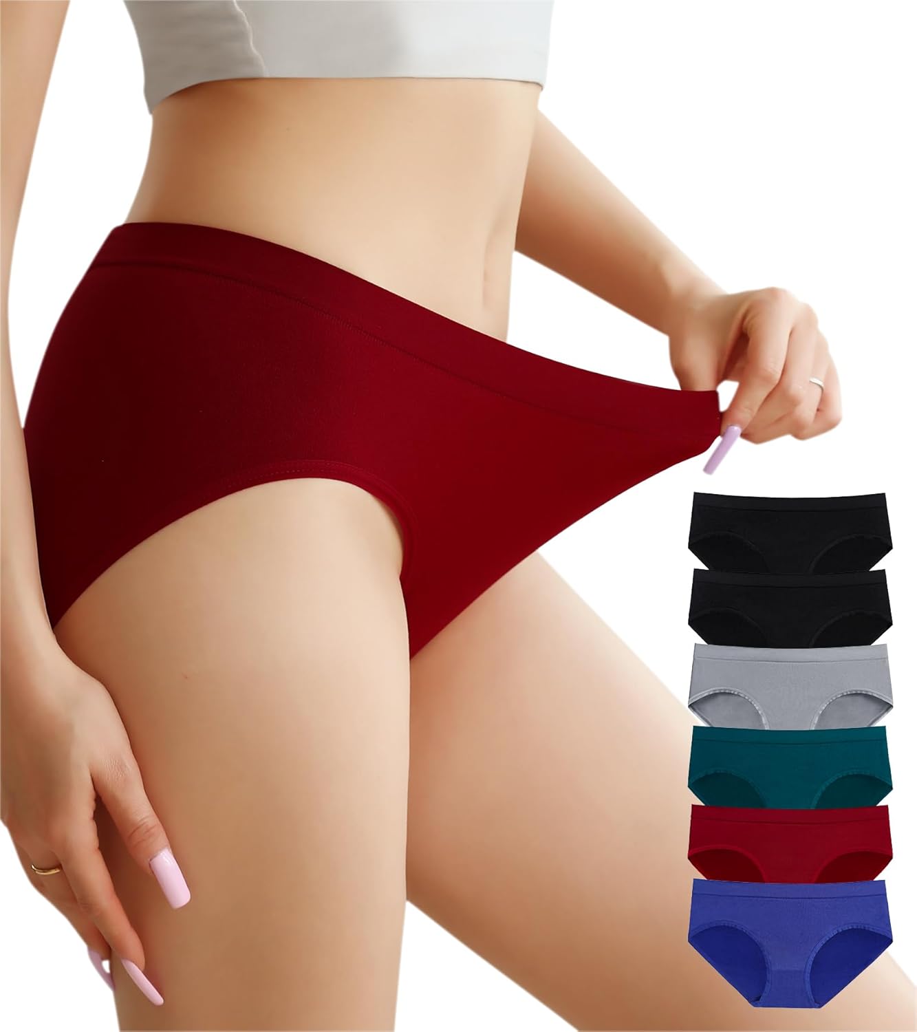 OLIKEME Women's Underwear Wicking Stretch Hipster Panties for Women Breathable F...