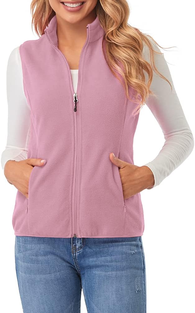 fuinloth Women's Fleece Gilet, Polar Soft Sleeveless Classic Fit Bodywarmer Vest...