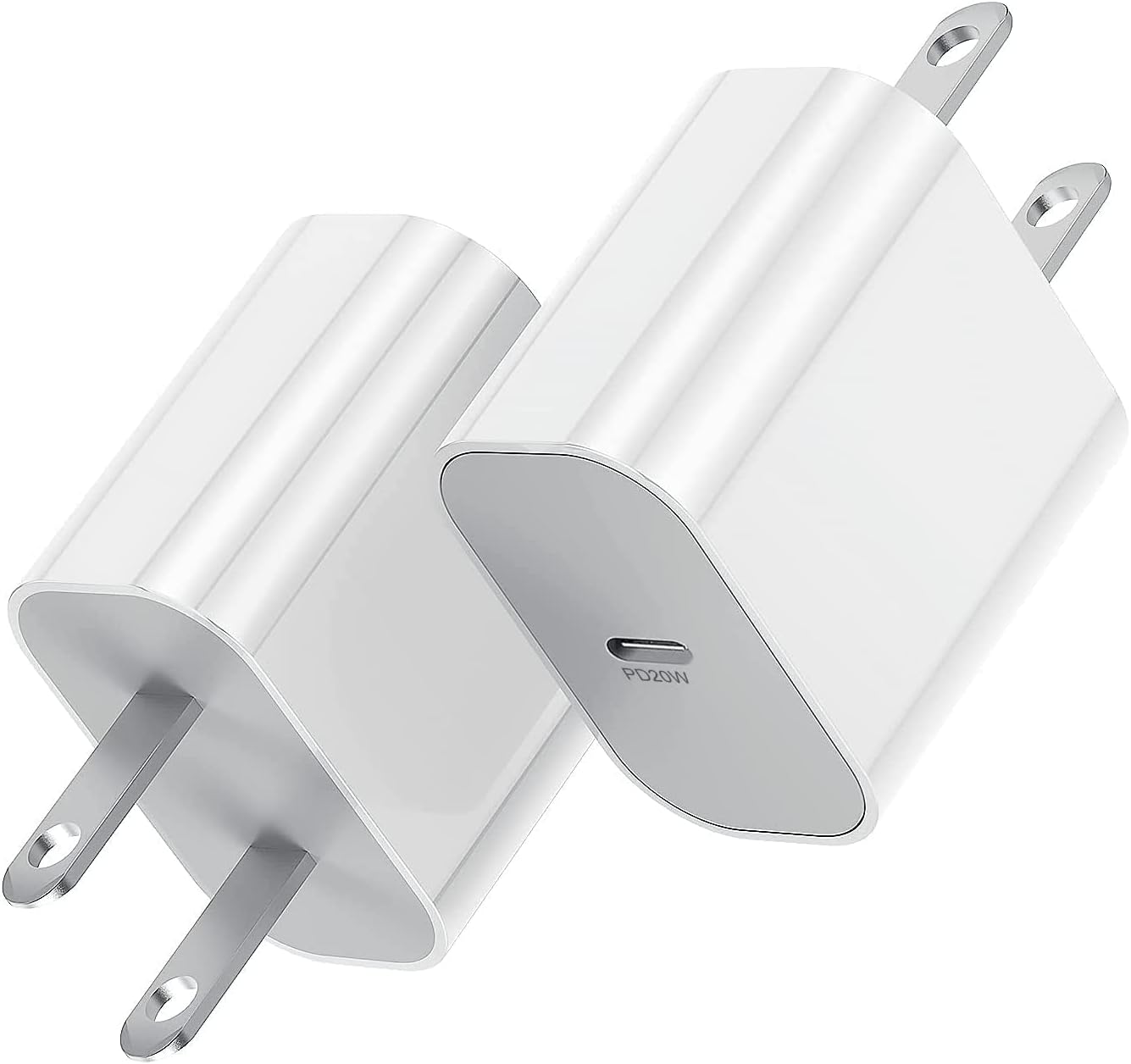 iPhone Fast Charger Block, 2Pack 20W USB C Wall Charger Plug and PD, Type-C Appl...