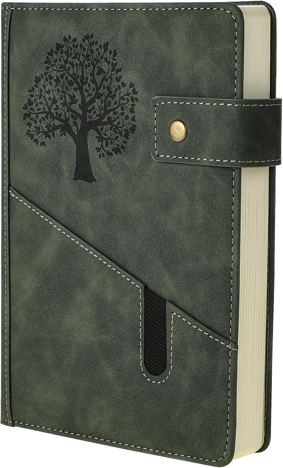 Thboxes Thick A5 Journal Notebook Lined, 360 Pages Hardcover Leather Journal for...