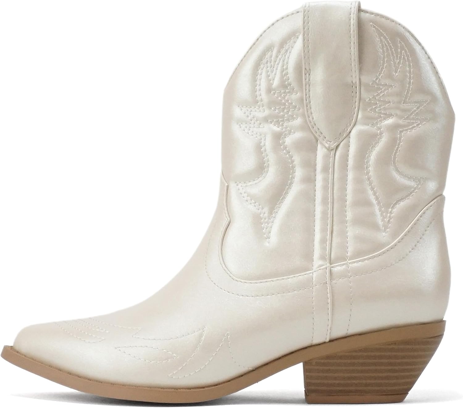 Soda Women Cowgirl Cowboy Western Stitched Ankle Boots Pointed Toe Short Booties...