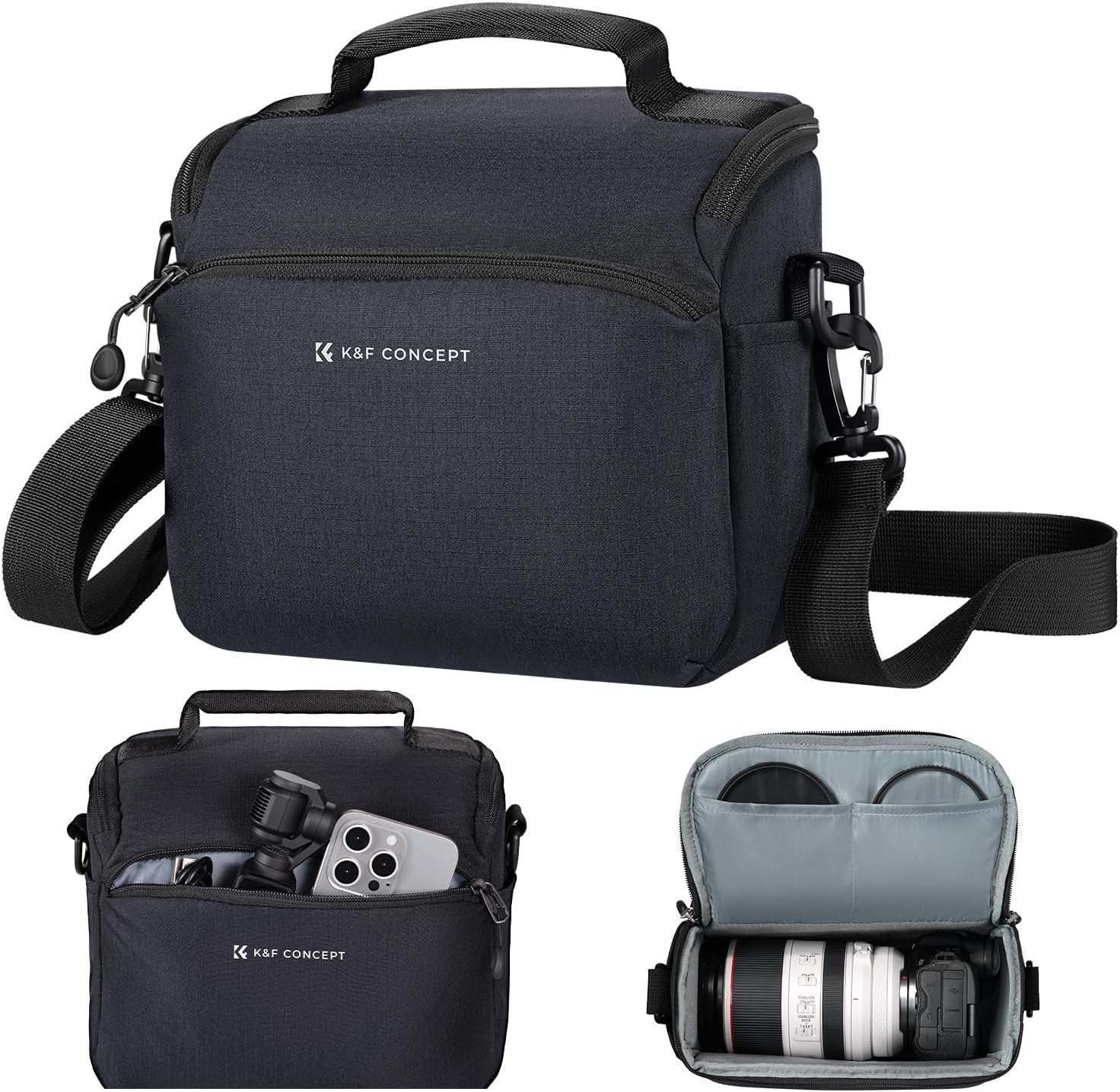 K&F Concept Camera Sling Bag Small Crossbody Camera Case DSLR/SLR/Cute Compact S...