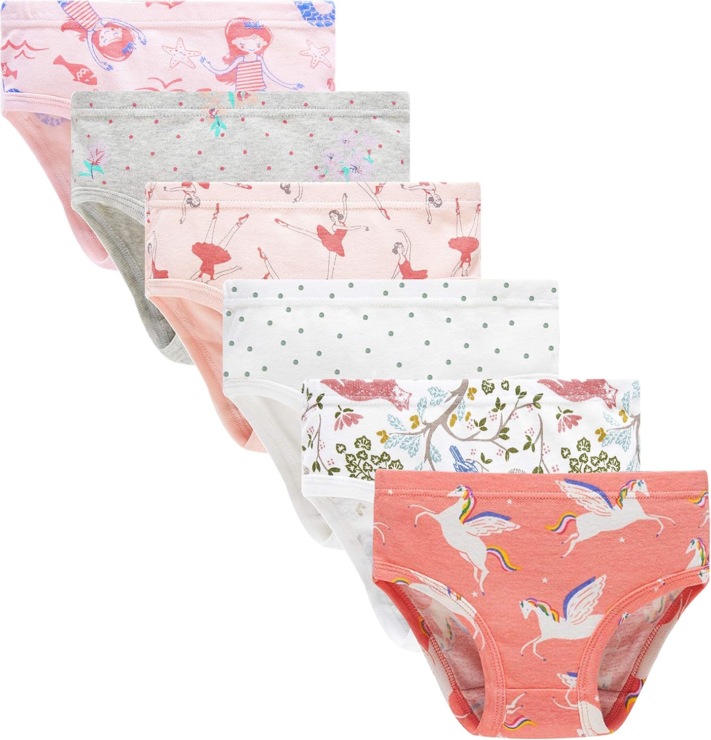 Family Feeling Little Girl Underwear Toddler Panties Big Kids Undies Soft 100% C...