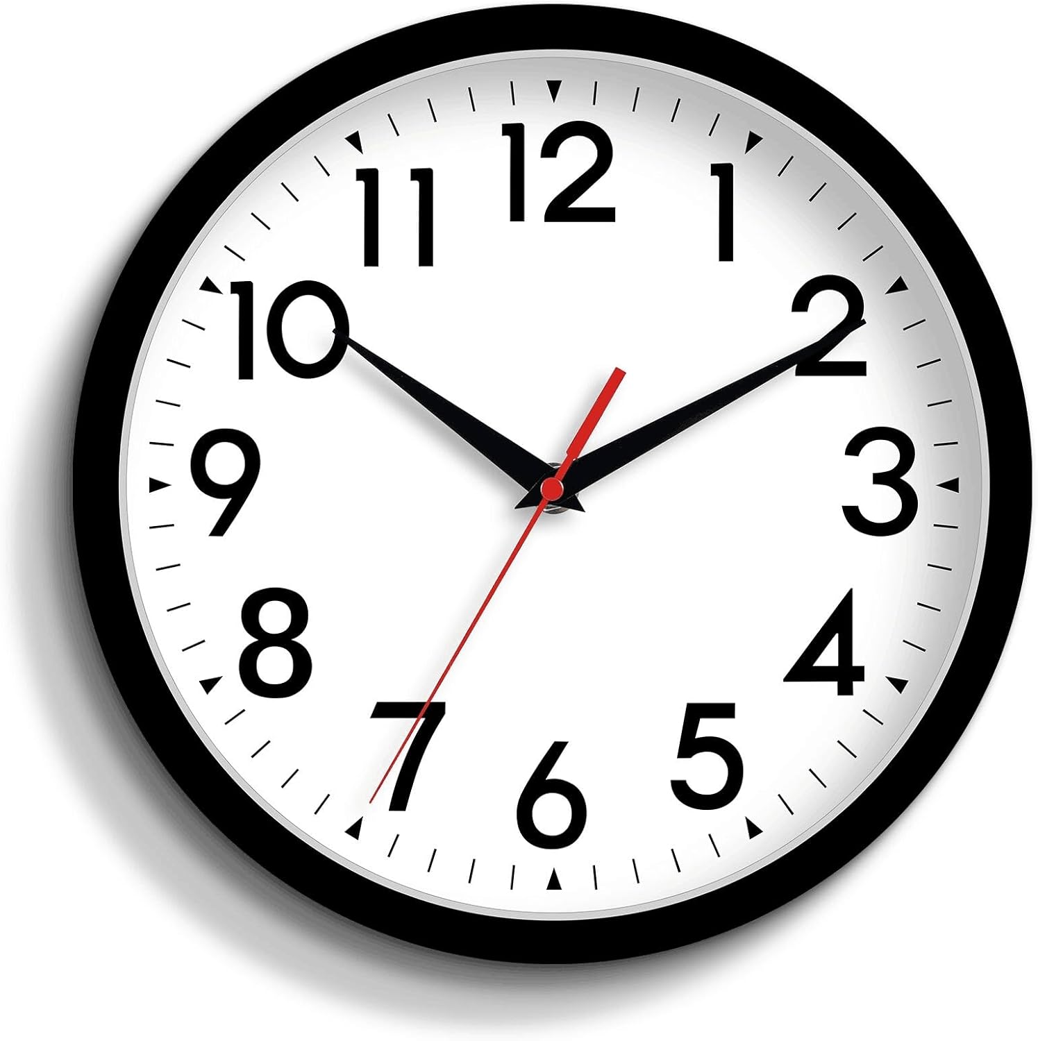 14 Inch Wall Clock Large Battery Operated Big Silent Non Ticking Analog Clock De...
