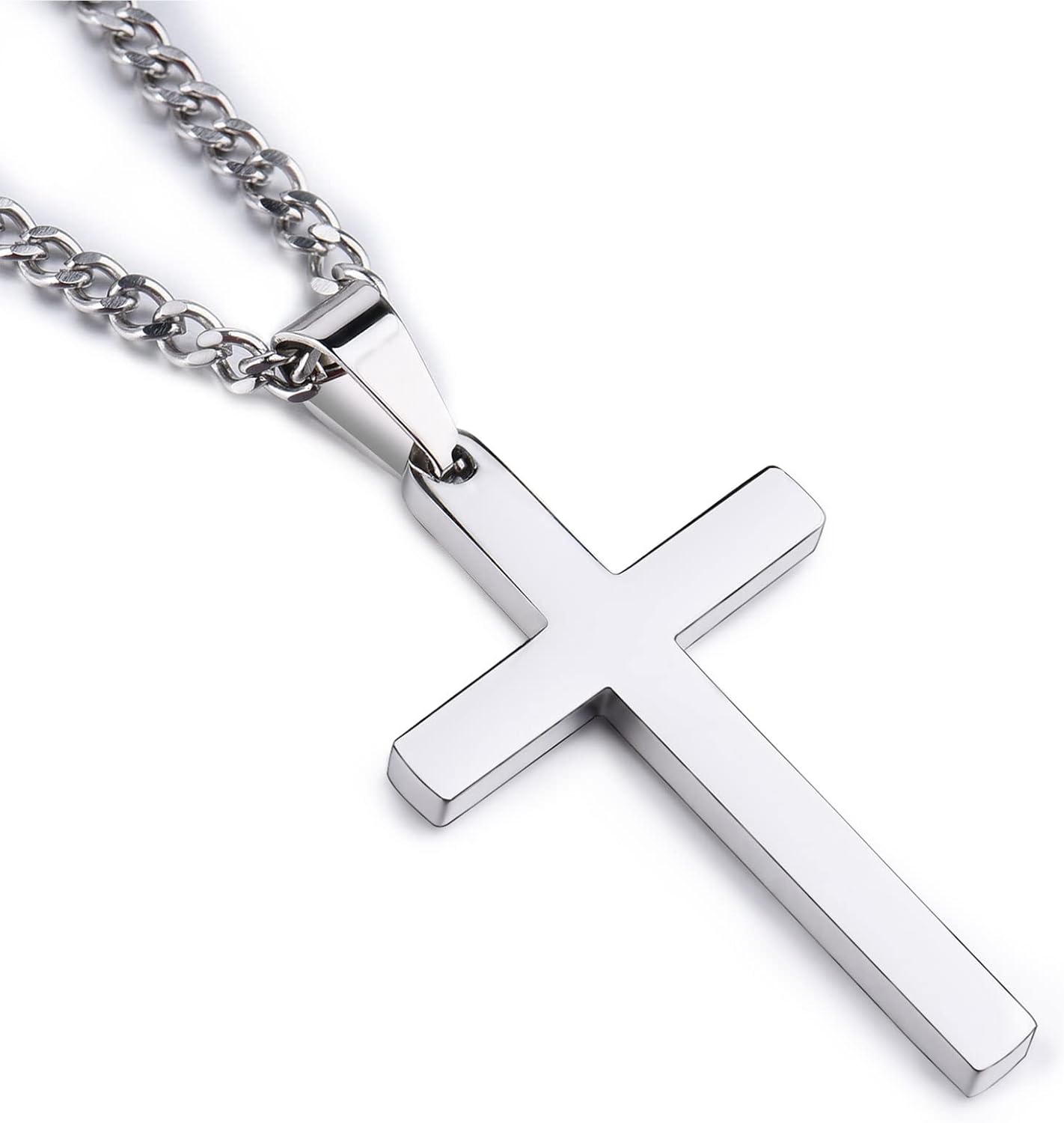 CERSLIMO Cross Necklace for Men Women, 316L Stainl...