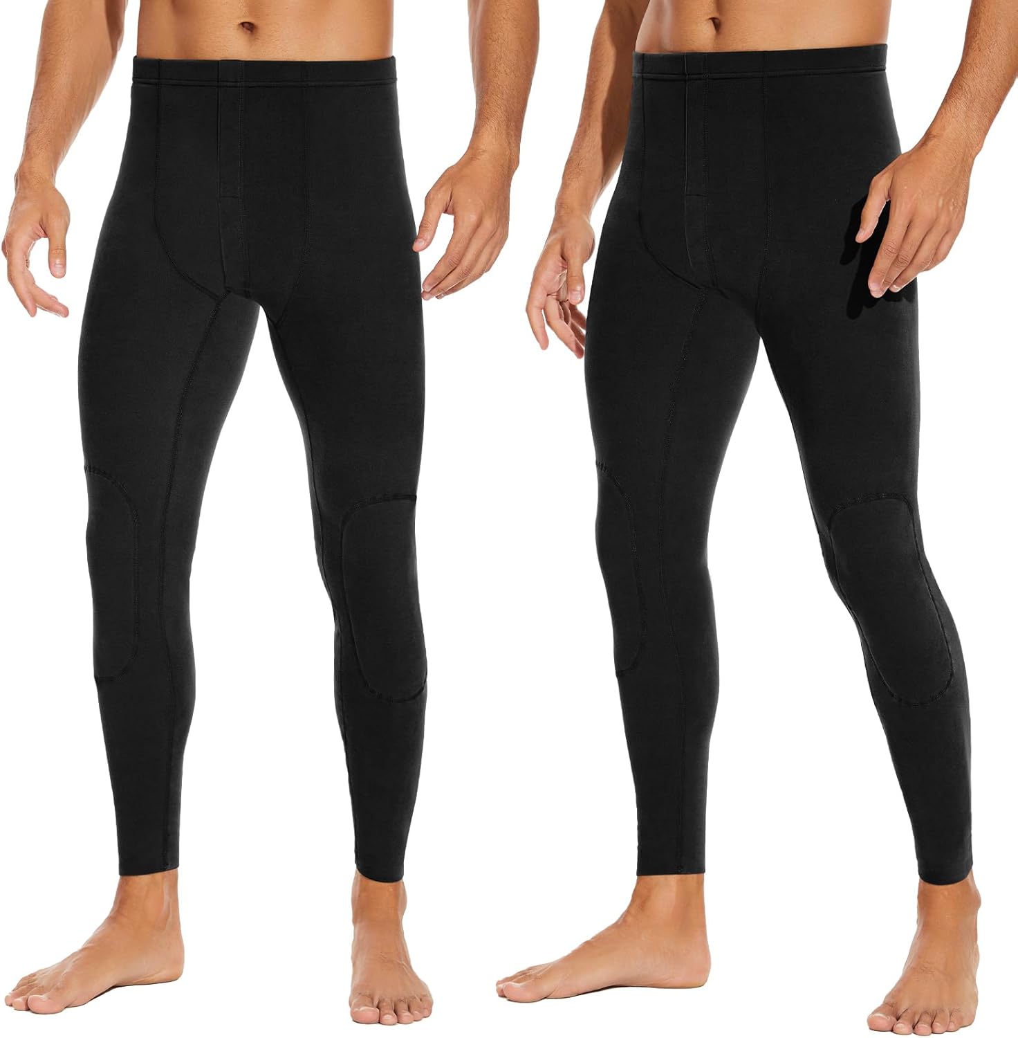 SIMIYA Thermal Underwear Mens Long Johns Bottoms Fleece Lined Base Layer Stretch...