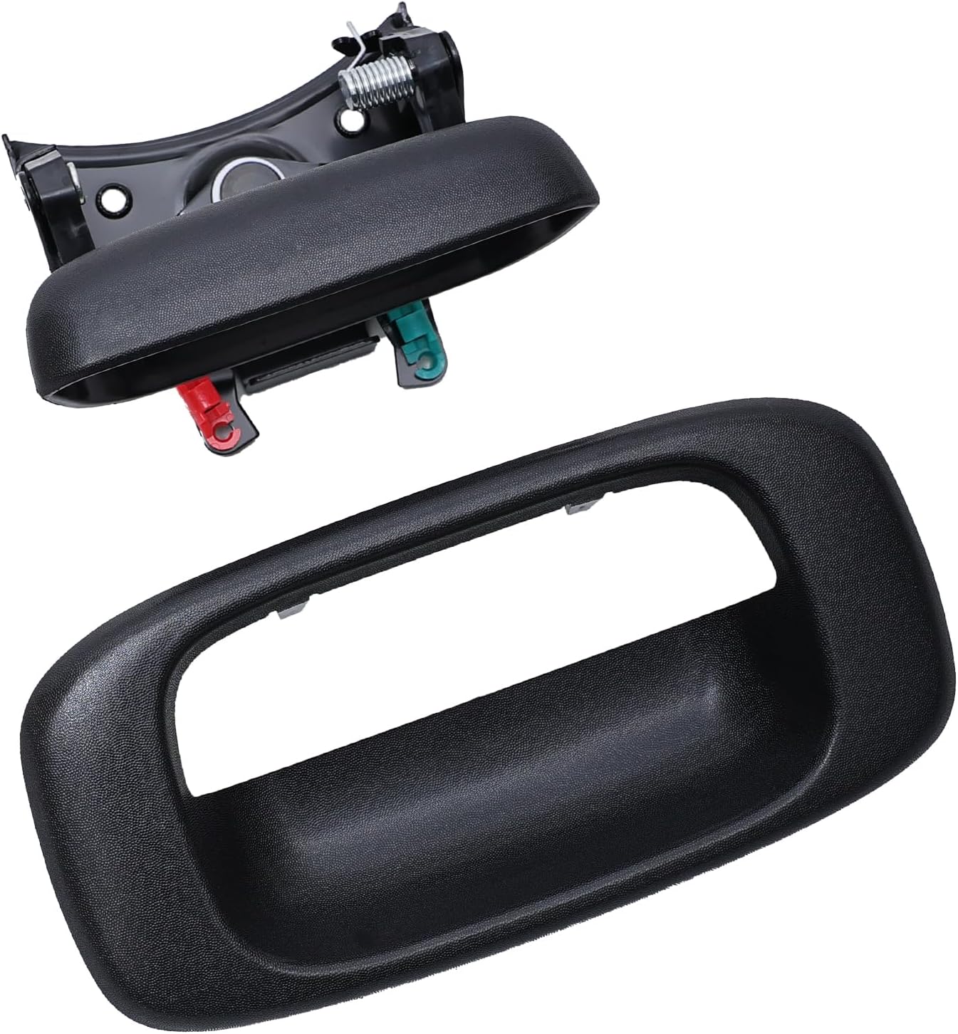 Premium Tailgate Handle Latch and Bezel Trim with Rod Clips, Fits for 1999-2007...