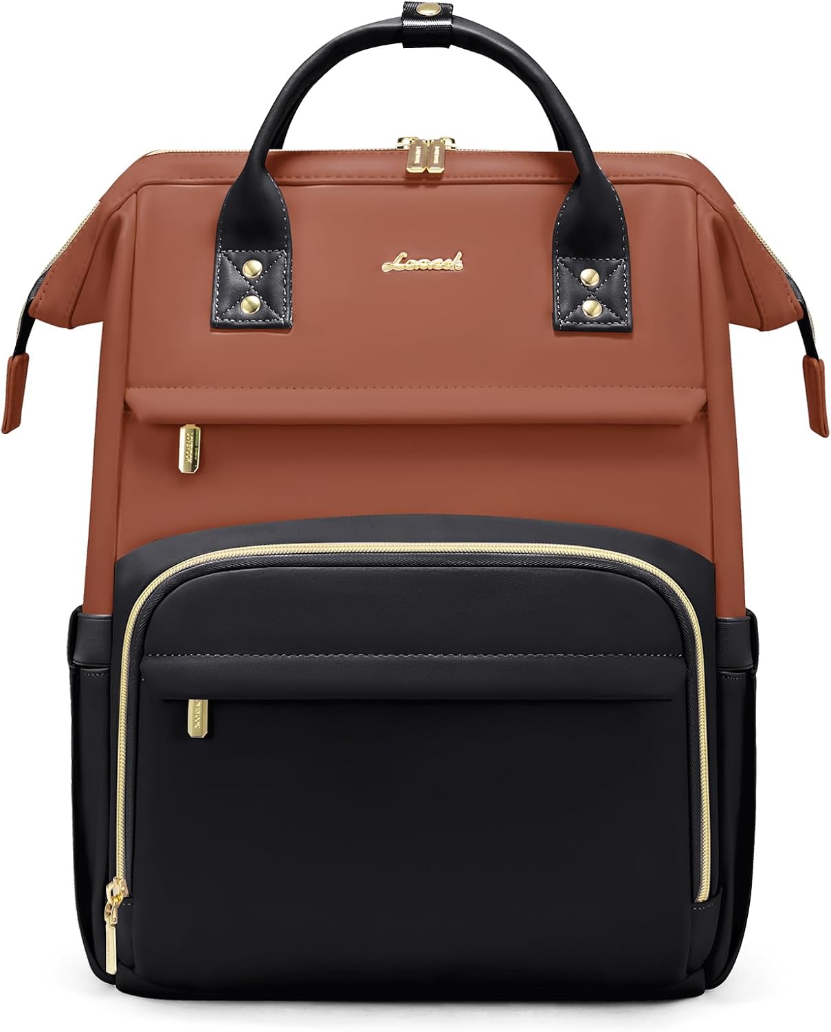 LOVEVOOK Leather Backpack for Women,15.6 inch Leather Laptop Backpack Women,Prof...