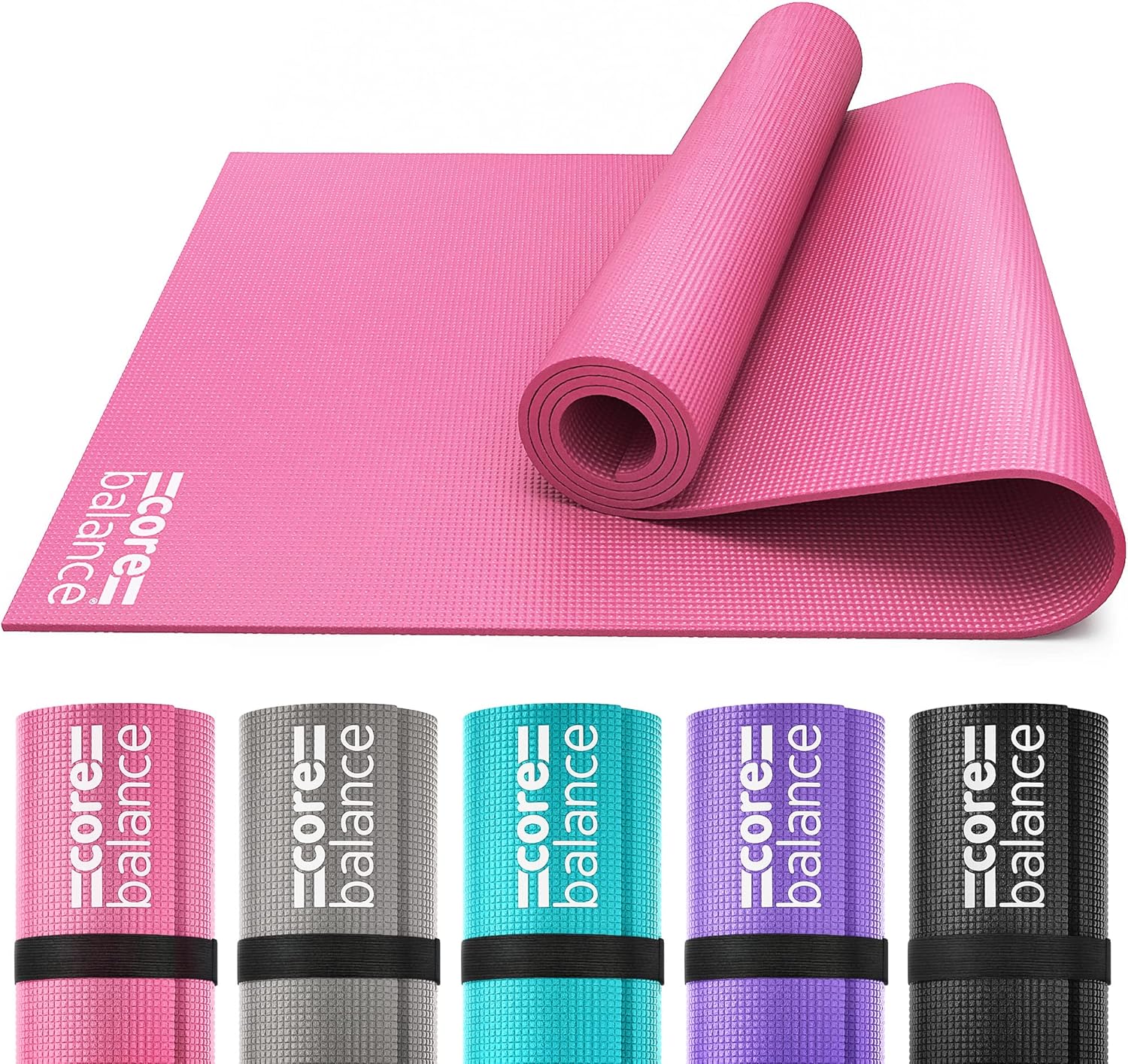 Core Balance Yoga Mat, Thick Foam 6mm, Non Slip, Exercise Fitness Gym, Compact L...
