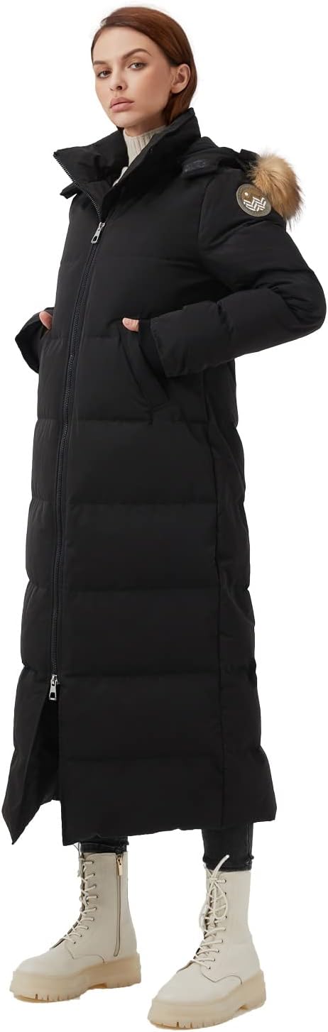 Fitouch Women's Waukee Long Down Coat Parka Jacket | 750+ Fill Power | Full-Leng...