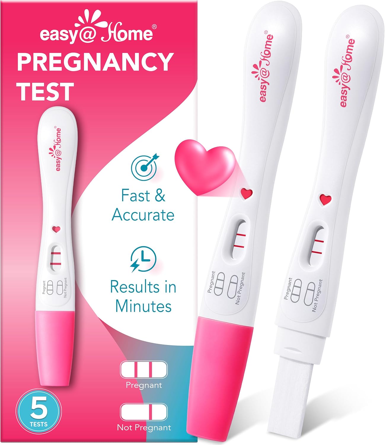 Easy@Home Smart Timing Pregnancy Test: Accurate Early hCG Detection - Fast Resul...