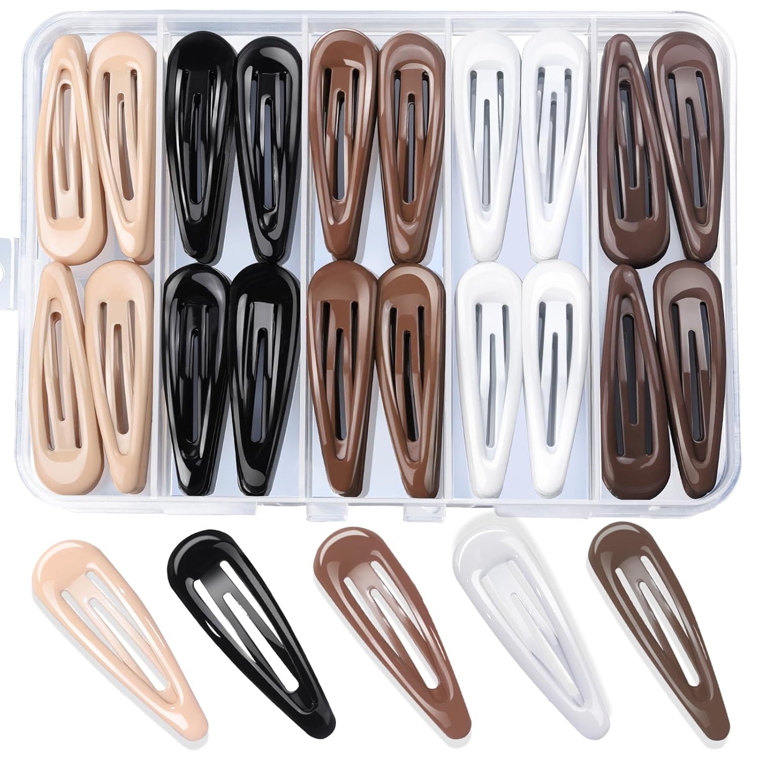Teenitor 50Pcs Snap Hair Clips,2 Inch Hair Barrettes Hair Clips For Women, Metal...