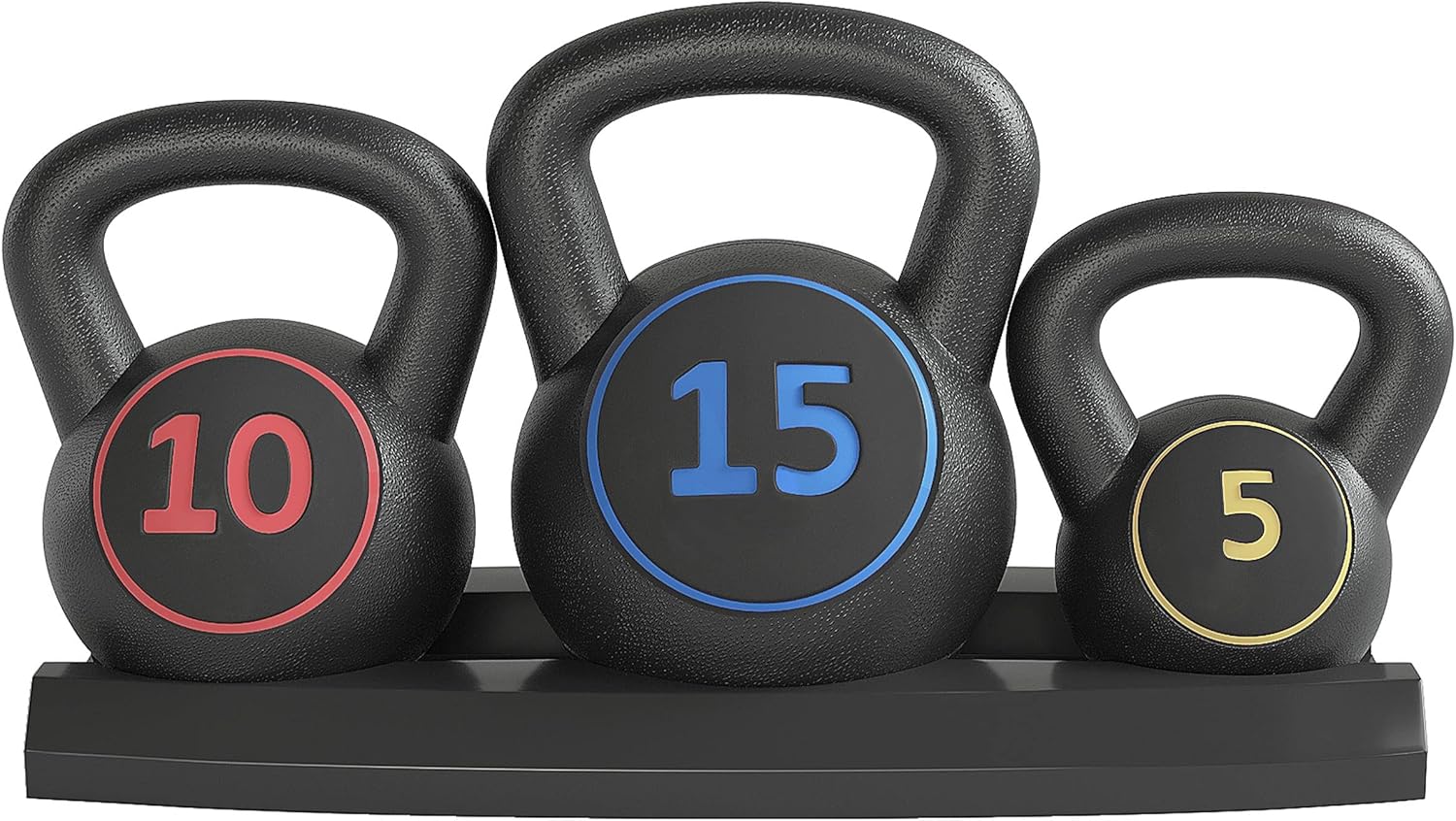 Yaheetech Kettlebell Weight Set 3pcs Kettle Bell W...