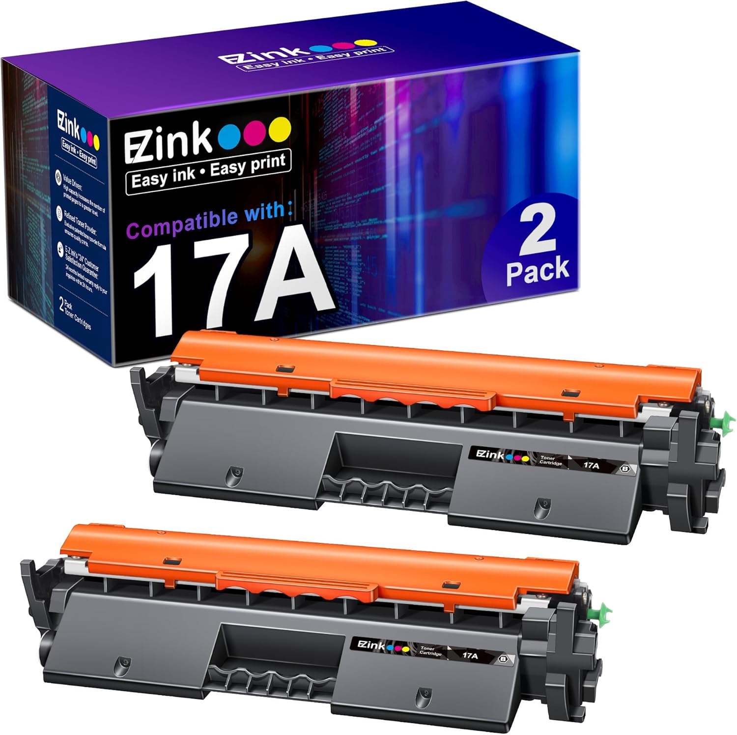 E-Z Ink Compatible Toner Cartridges Replacement for HP 17A CF217A Toner to Use w...
