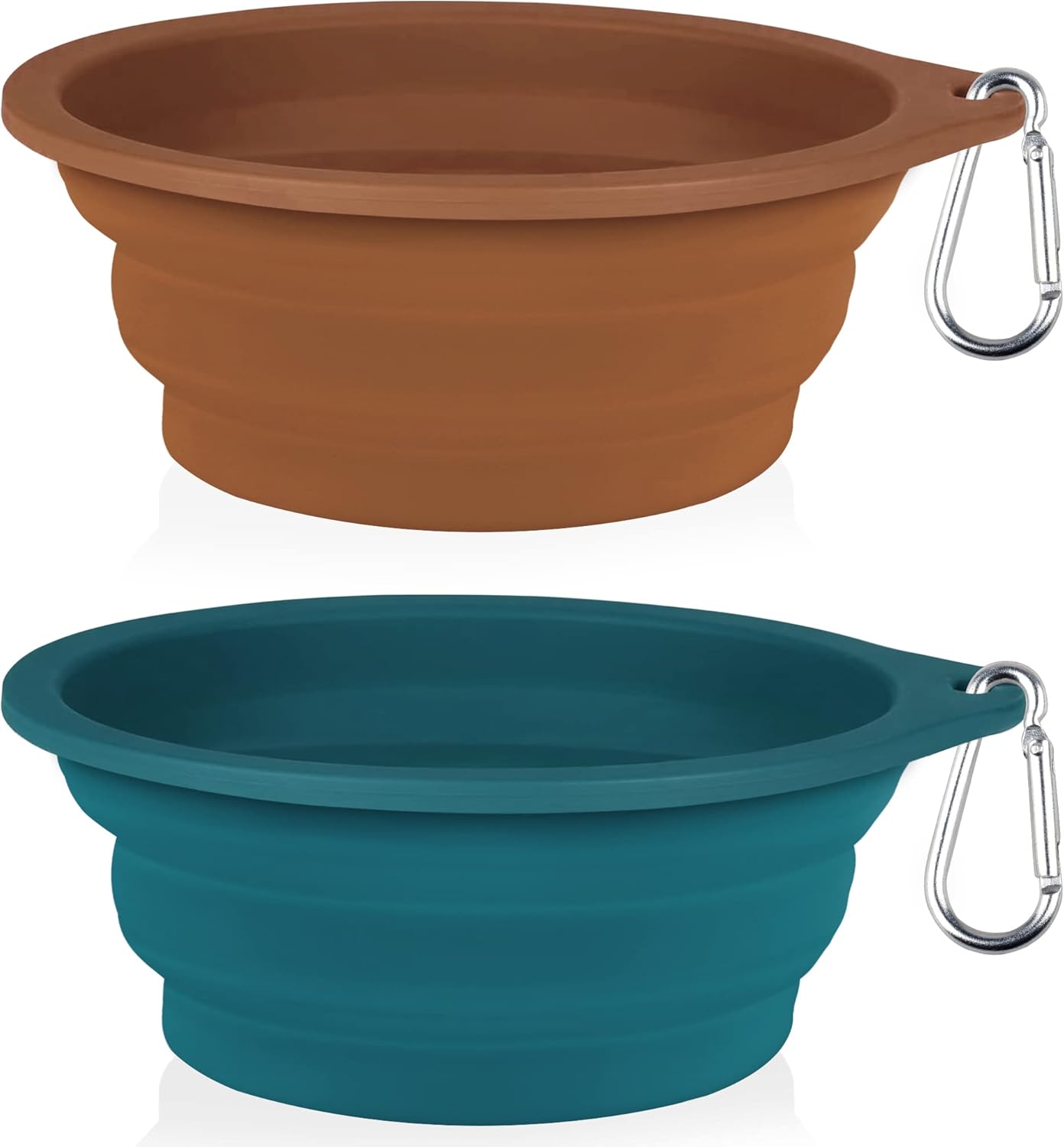 COOYOO Collapsible Dog Bowls 700ML,2 Pack Portable Collapsible Dog Water Bowls f...