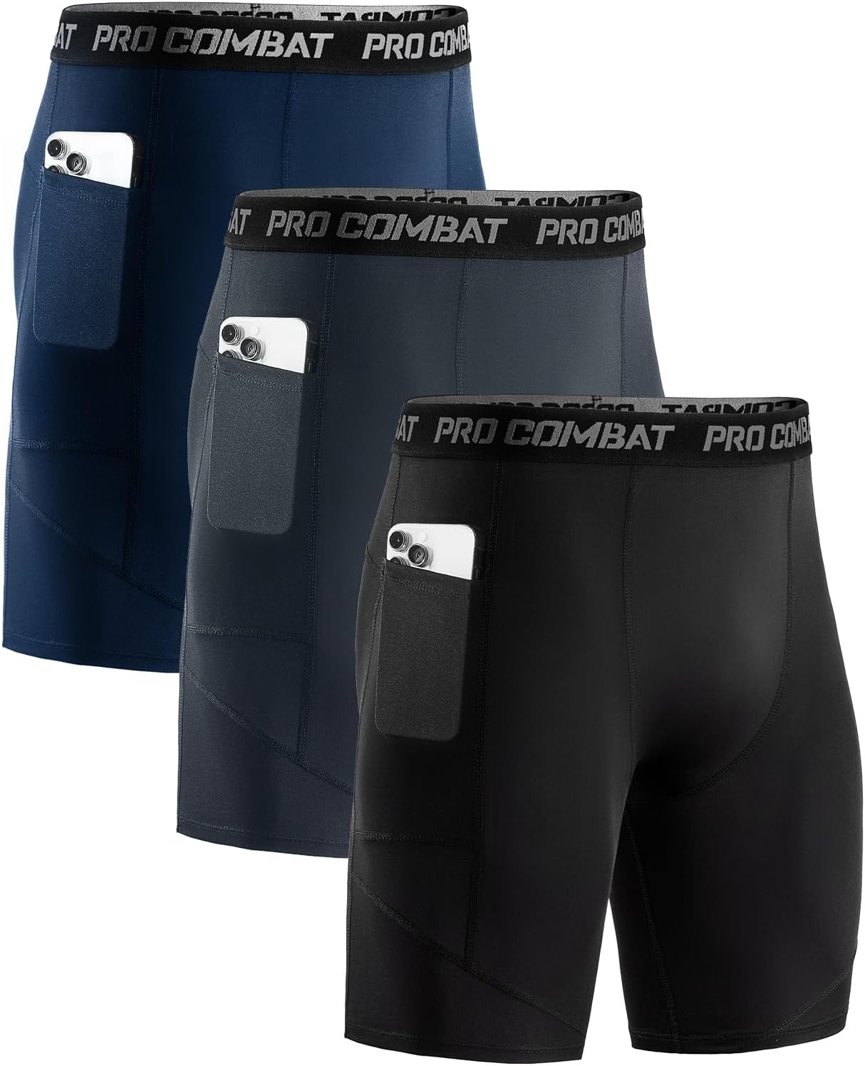 Niksa 1/2 Pack Mens Compression Shorts with Pocket, Performance Spandex Athletic...