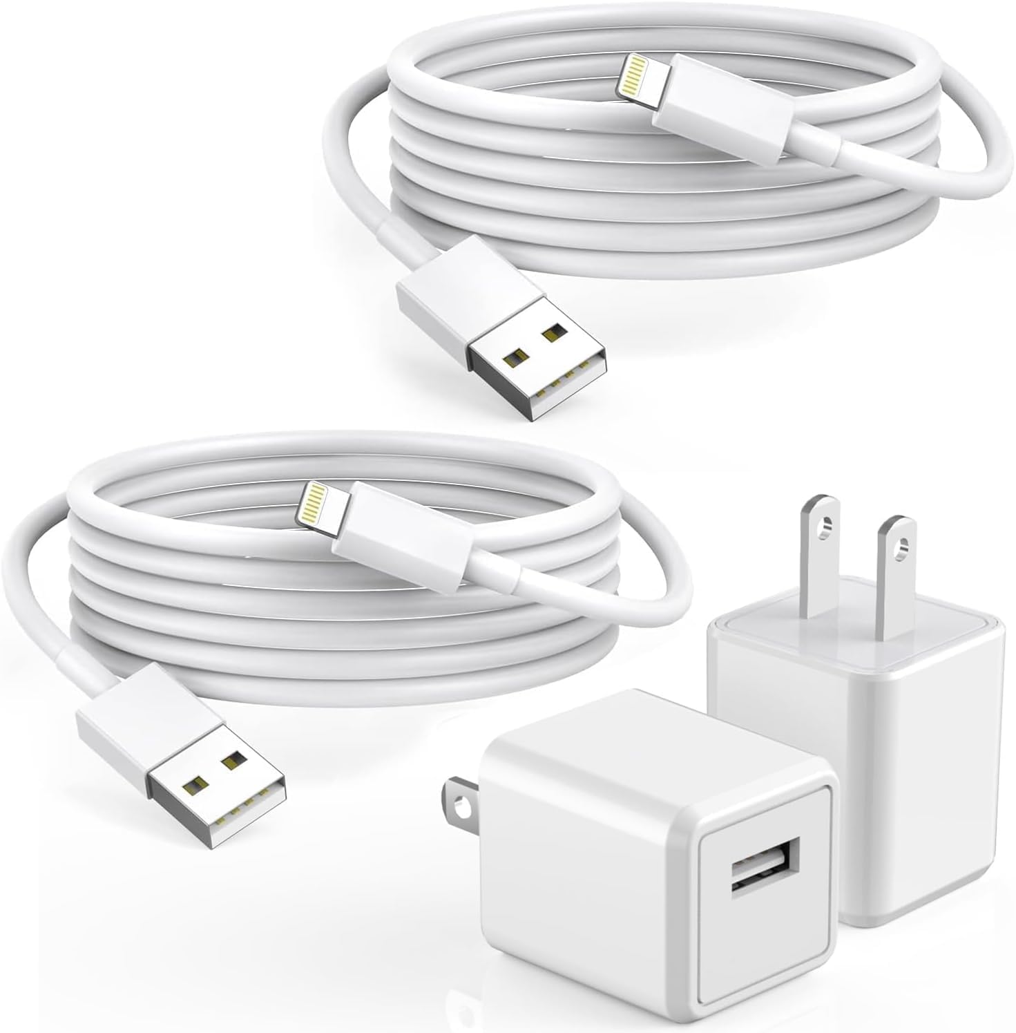 iPhone Charger,2Pack 6FT USB Wall Charger Quick Charging USB iPhone Charger Cube...