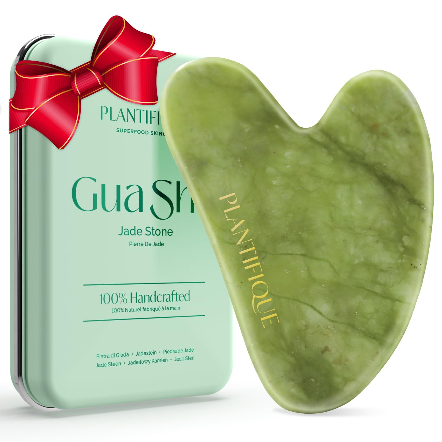 PLANTIFIQUE Gua Sha Facial Tools - Valentines Day Gifts, Massage Tool - Jawline...