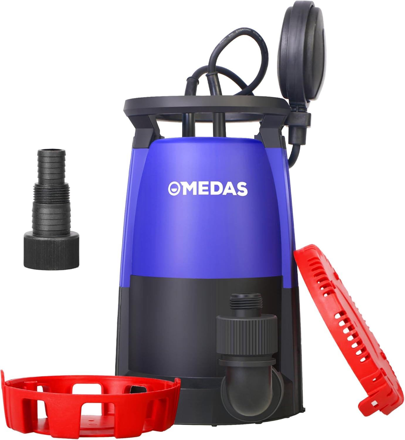 MEDAS 1 HP Submersible Water Pump 3-in-1 Sump Pump Thermoplastic Portable Utilit...
