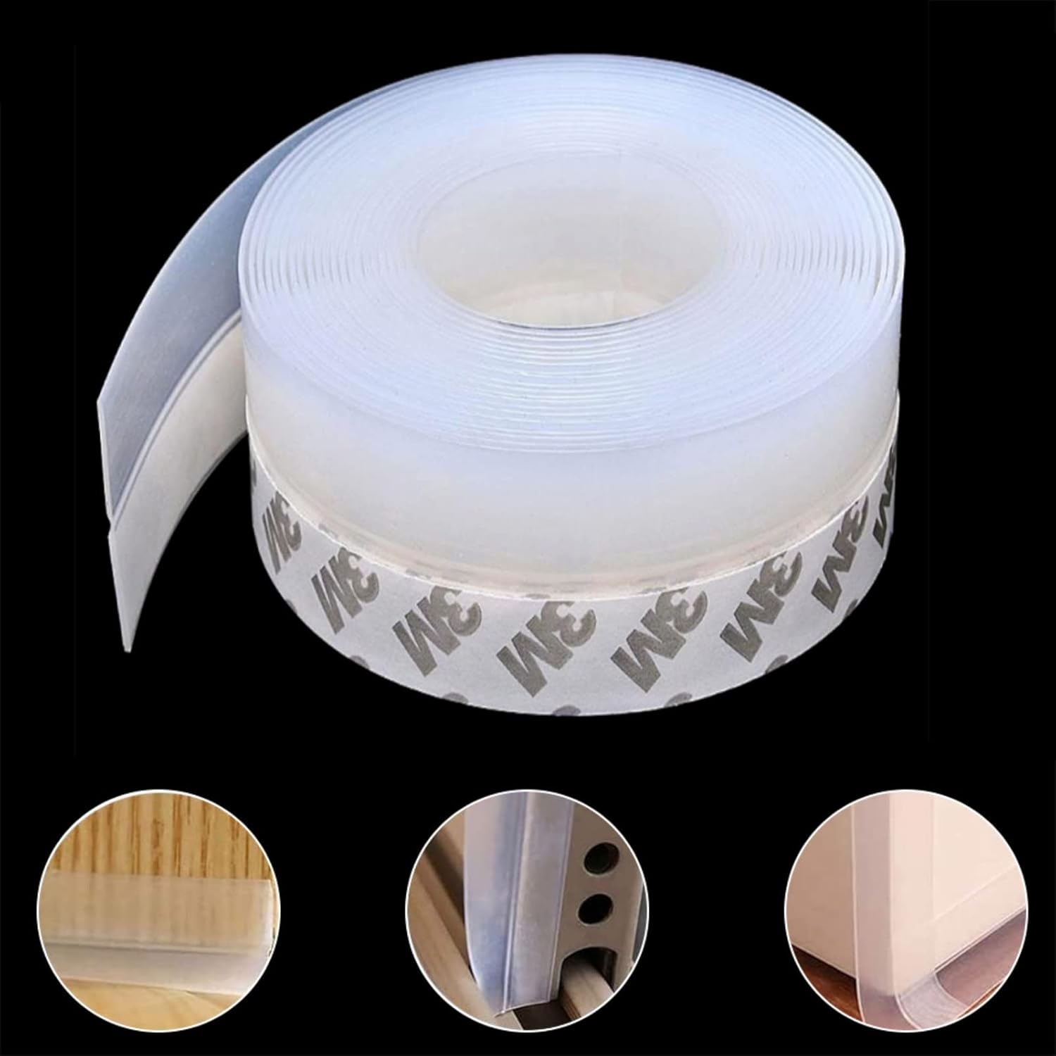 wordmouk 10 m Silicone Seal Strip Door Strip Bottom Weather Stripping Window Sea...