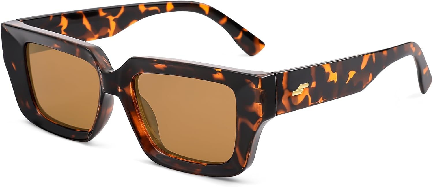 SOJOS Polarized Sunglasses Womens Men Trendy Square Small Y2K Designer Shades SJ...