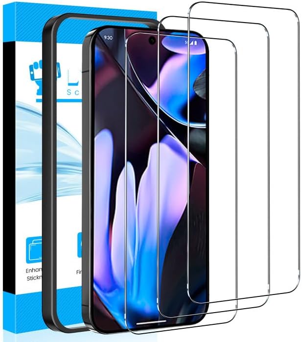 LYWHL for Google Pixel 9 / Pixel 9 Pro Screen Protector, 3 Pack Tempered Glass F...