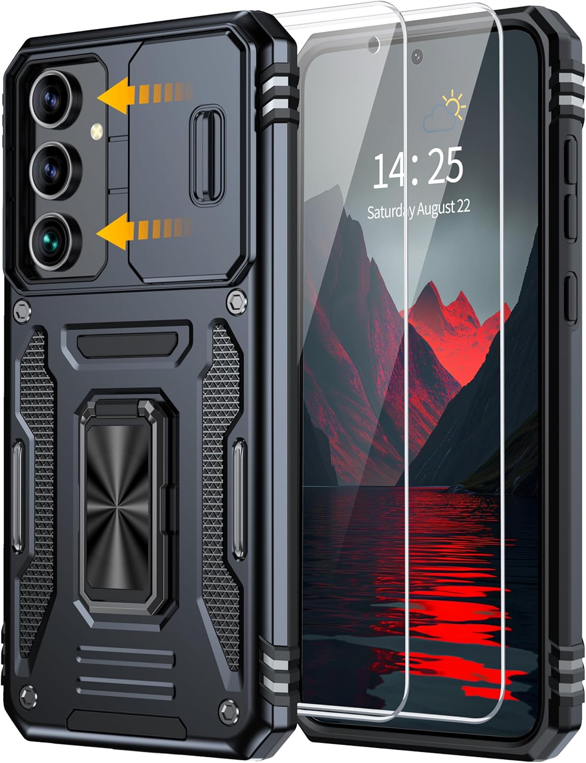 AMILIFECASES for Samsung Galaxy A55 5G Case, [Rotatable Ring Kickstand] Samsung...