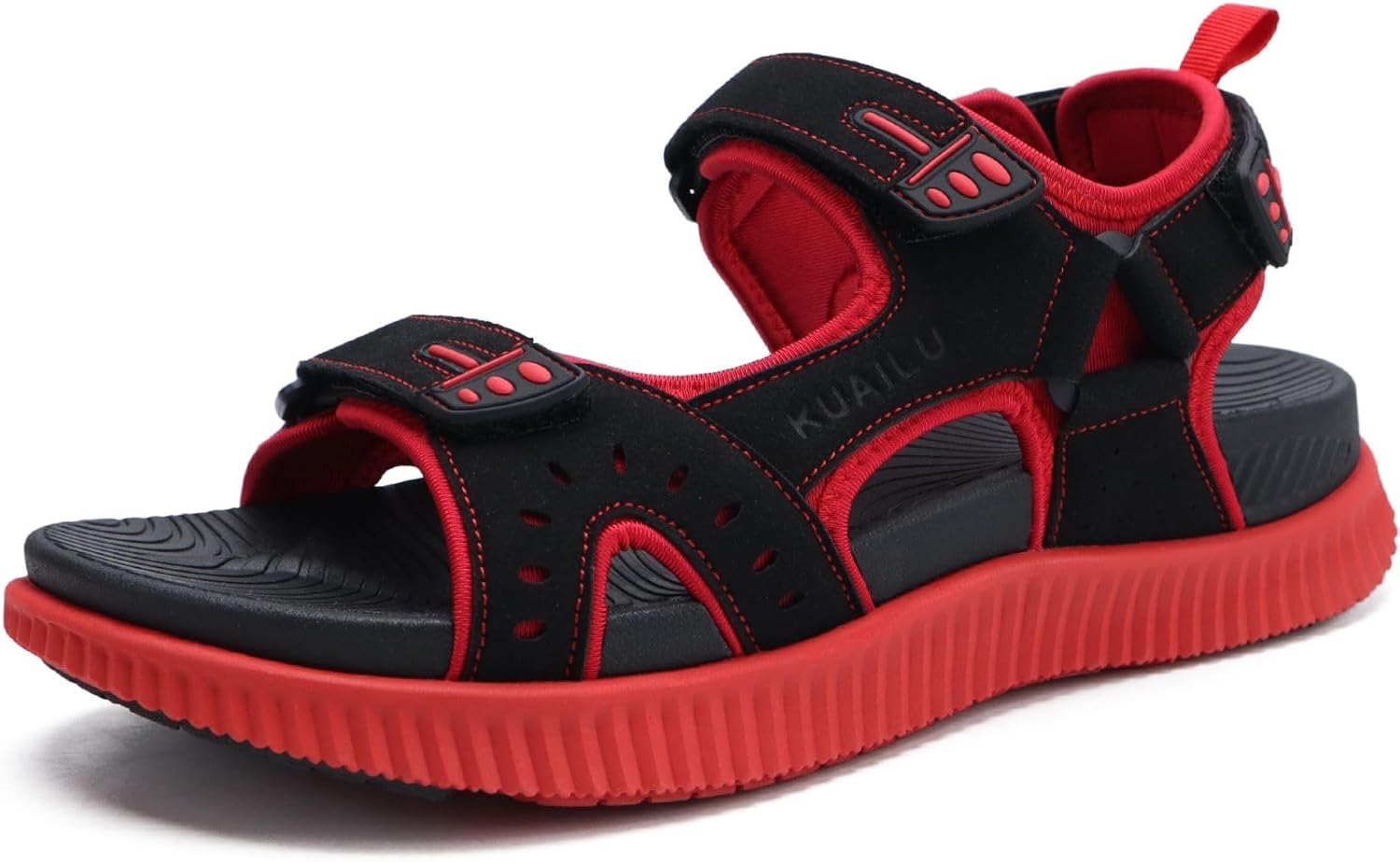 KuaiLu Mens Hiking Sandals With Arch Support Sport Recovery Athletic Walking San...