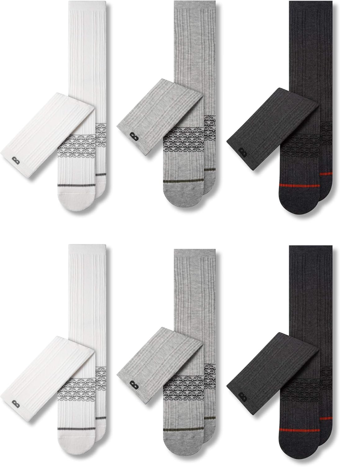 Pair of Thieves Men's Athletic Cotton Crew Socks - 6 Pack Cushioned Comfort Sock...