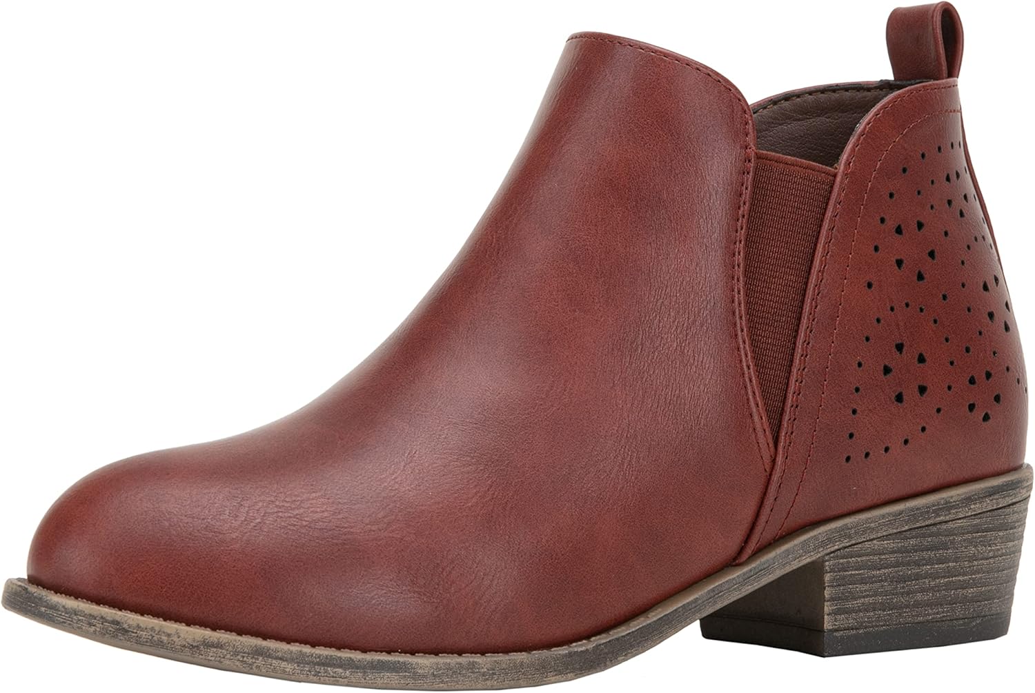 Jeossy Women's 9615 Chelsea Ankle Boots Cutout Perforated Short Booties Slip on...