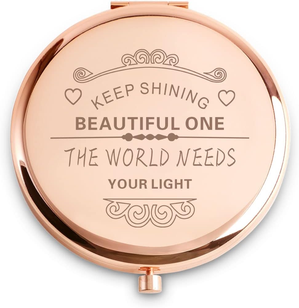 Personalized Compact Mirrors, Basket Stuffers, Inspirational Gifts for Women Gir...