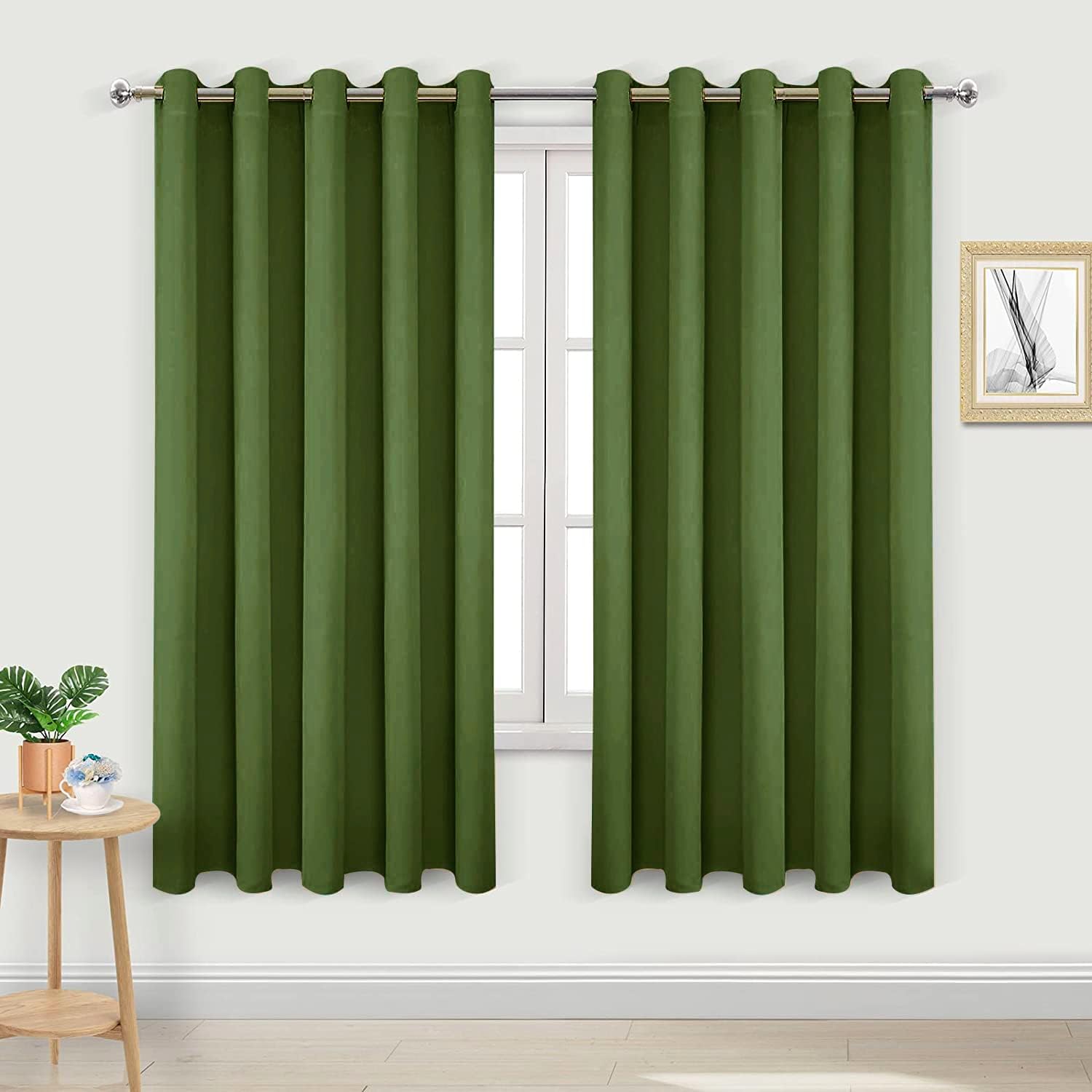 DWCN Blackout Curtains for Bedroom - Thermal Insulated Light Blocking Eyelet Win...