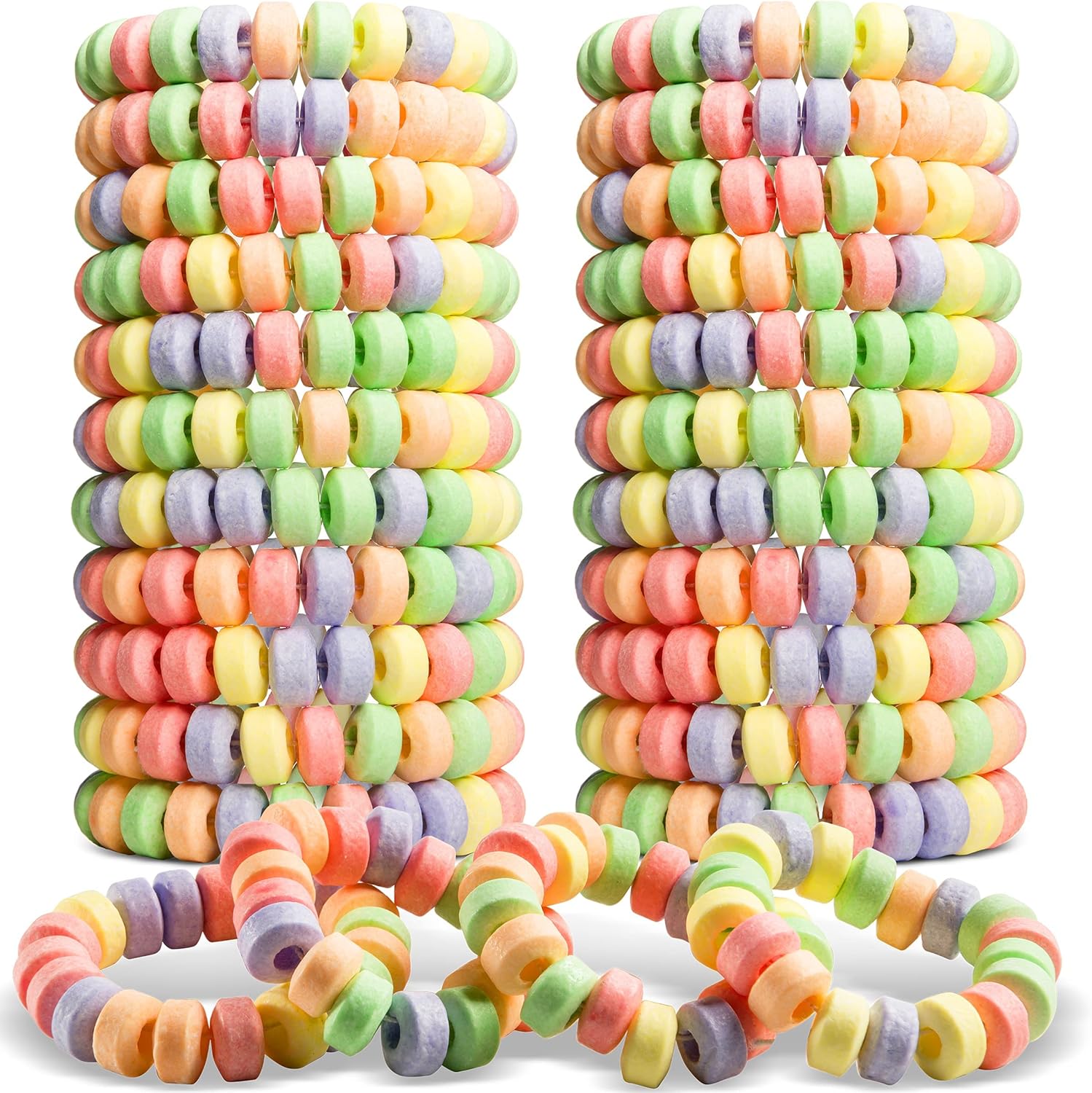 36-pack Candy Bracelets Individually Wrapped 2.5 Inch Novelty Candy Jewelry For...