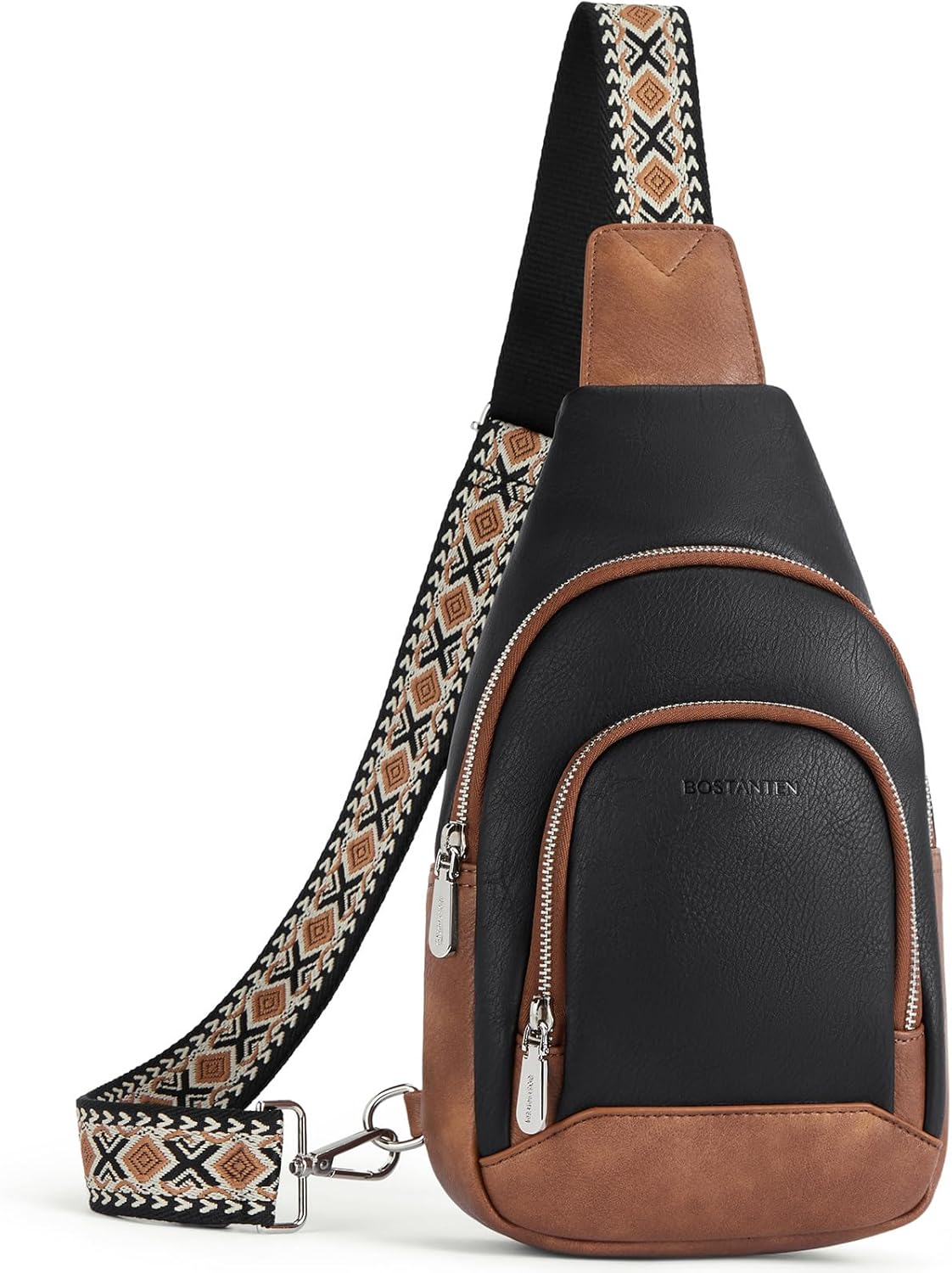 BOSTANTEN Sling Bag for Women Crossbody Purse Crossbody Bag Leather Chest Bag wi...