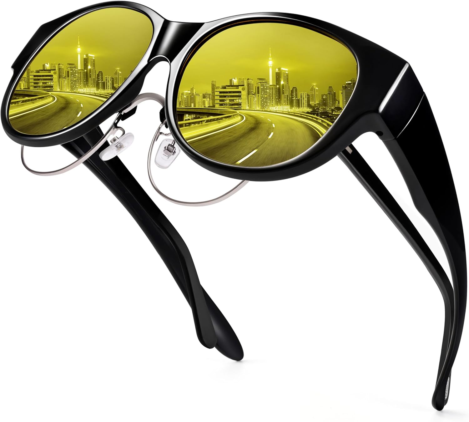 URUMQI Night Vision Driving Glasses for Women Anti Glare Fit Over Glasses, Polar...
