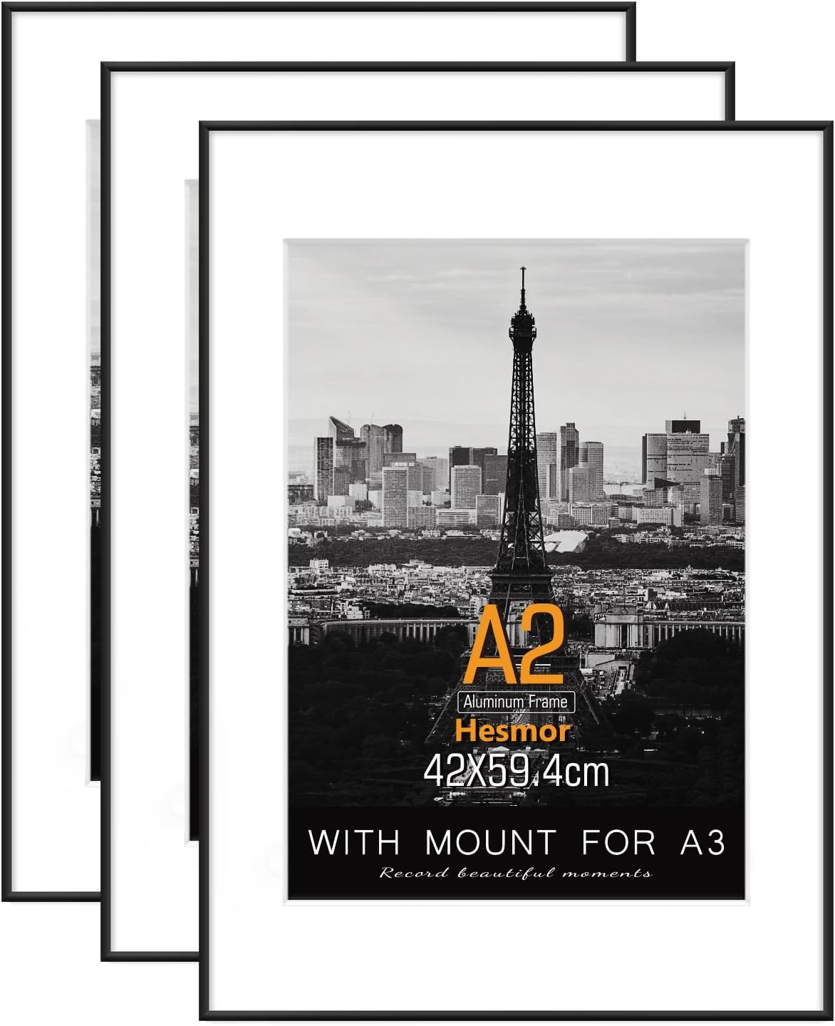 Hesmor A2 Aluminum Acrylic Picture Frames in Black...